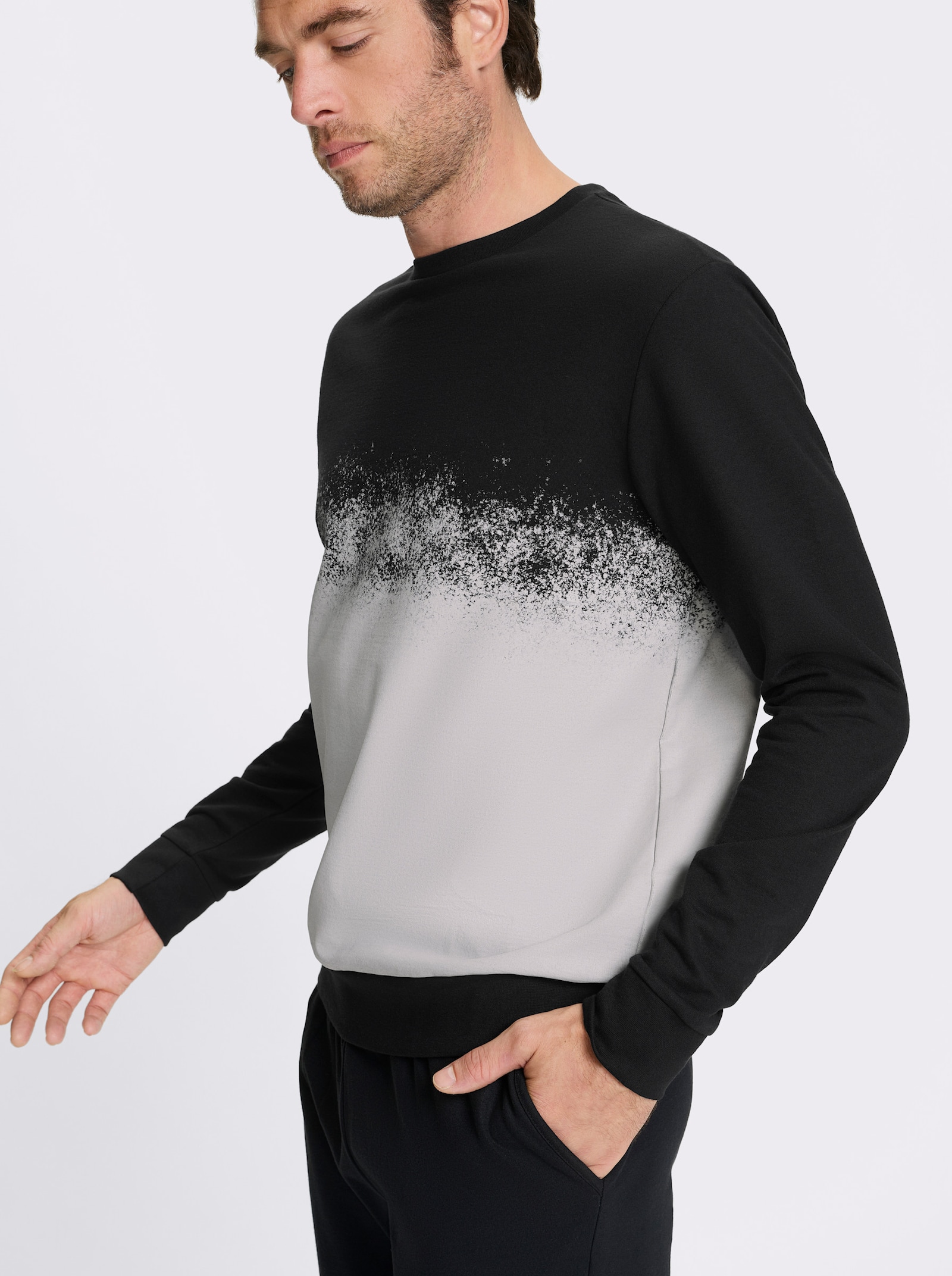 Catamaran Sports Freizeitanzug mit elastischen Bündchen - schwarz-hellgrau