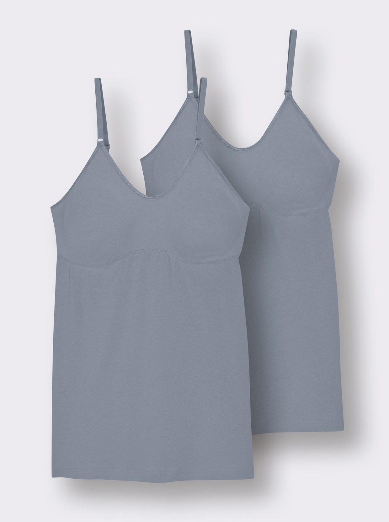 wäschepur BH-Hemd mit doppelt gemoldeten Cups - mittelblau