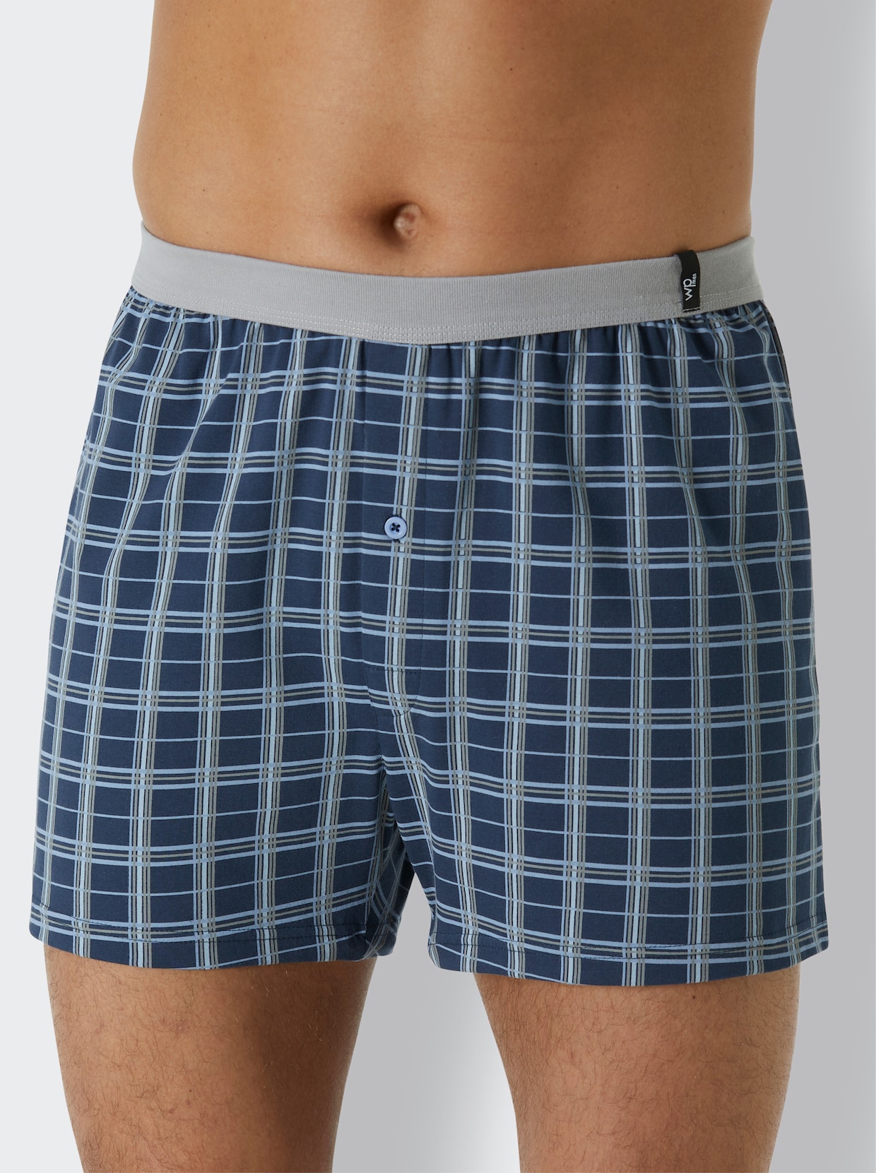 wäschepur men Boxershorts - dunkelblau-kariert