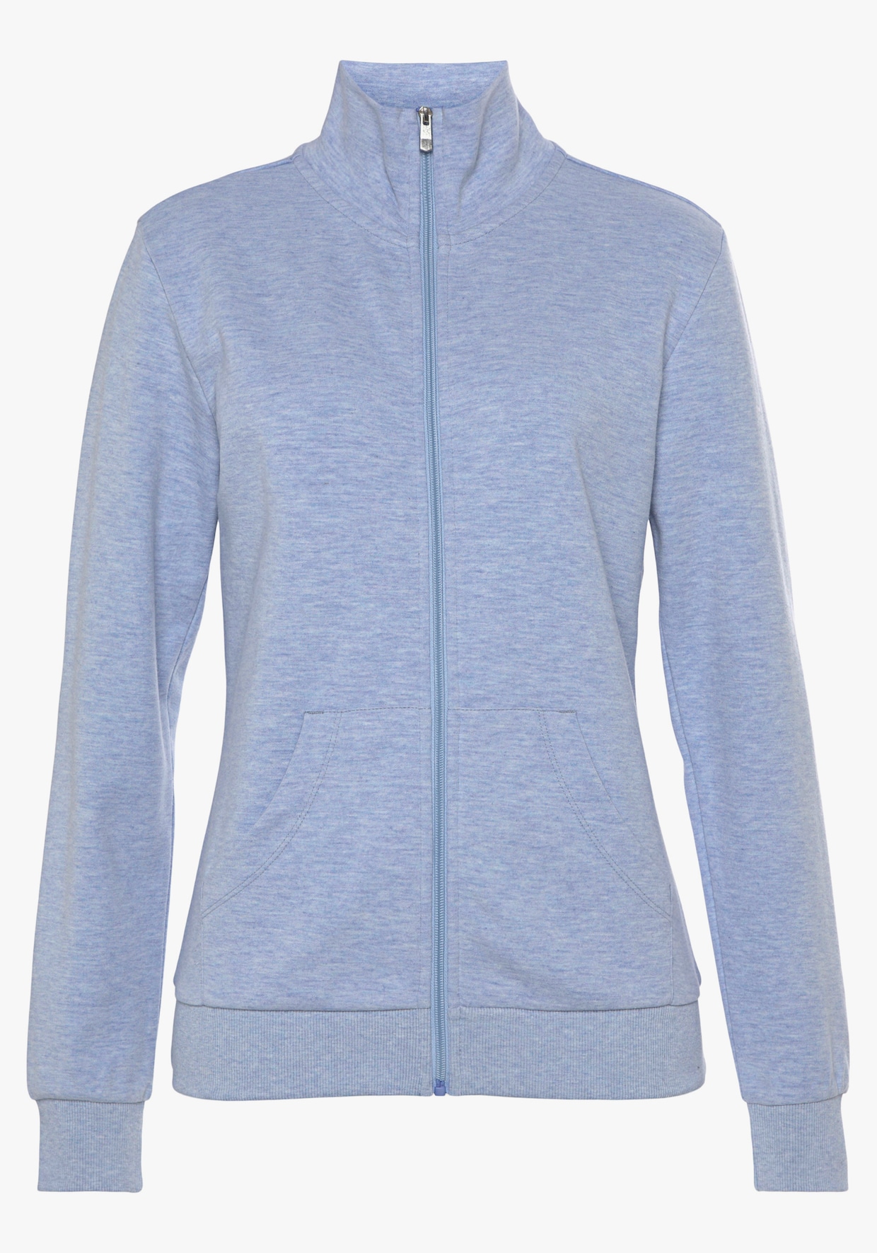 Sweatjacke - hellblau meliert