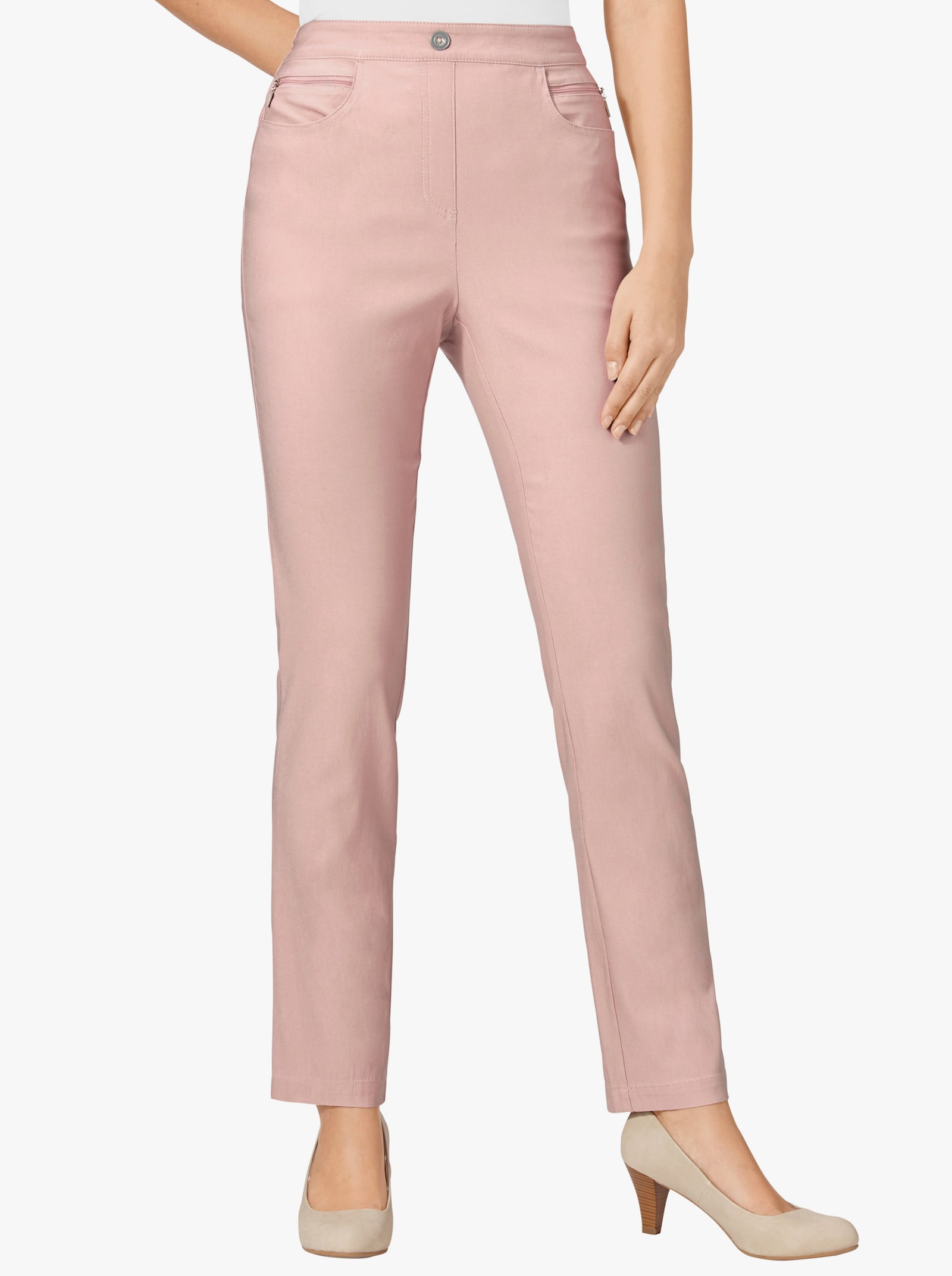 Bengalinhose mit Zierreißverschlüssen - rosé