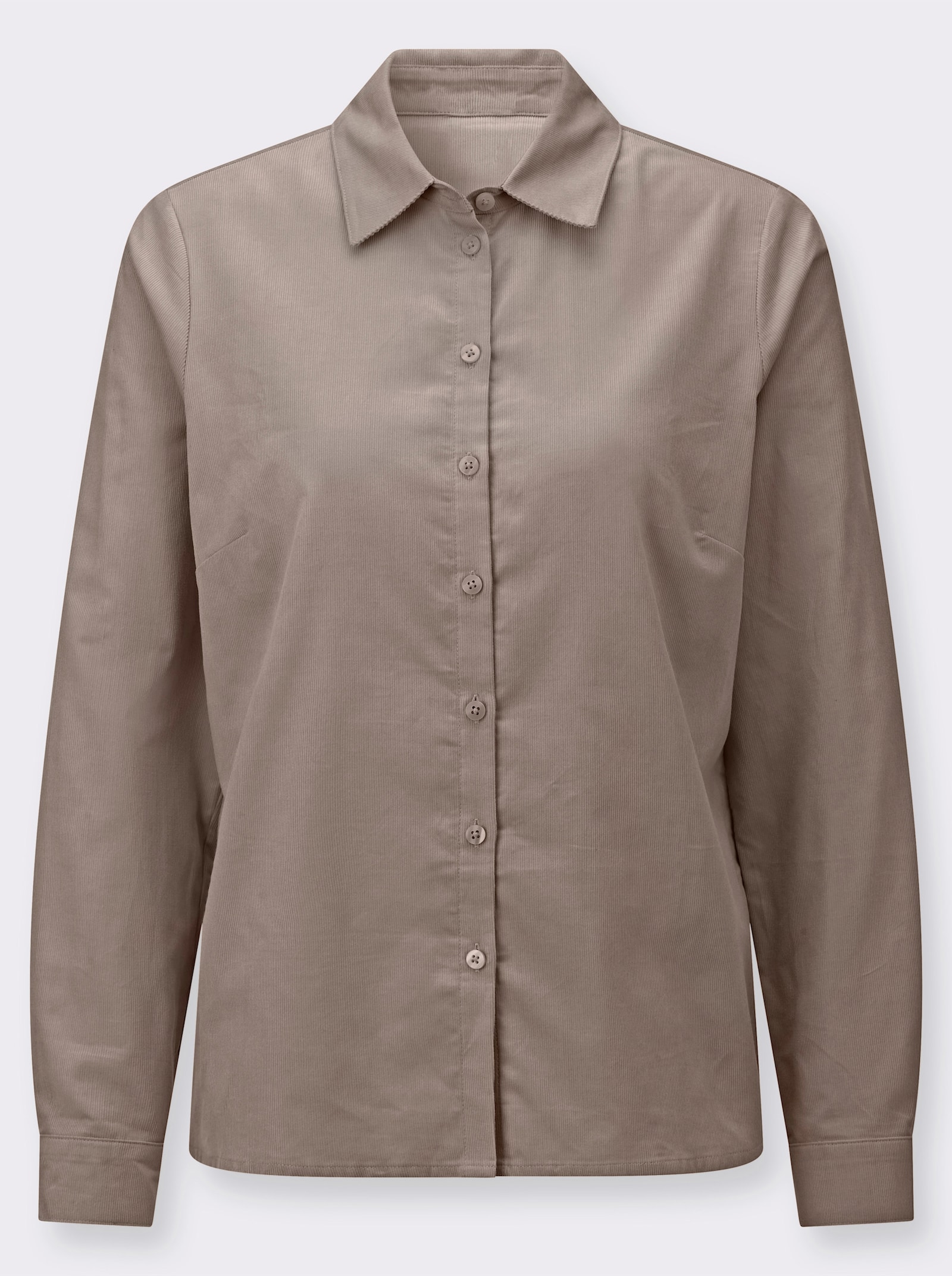 Skjortklänning av mjuk manchester - mullvad