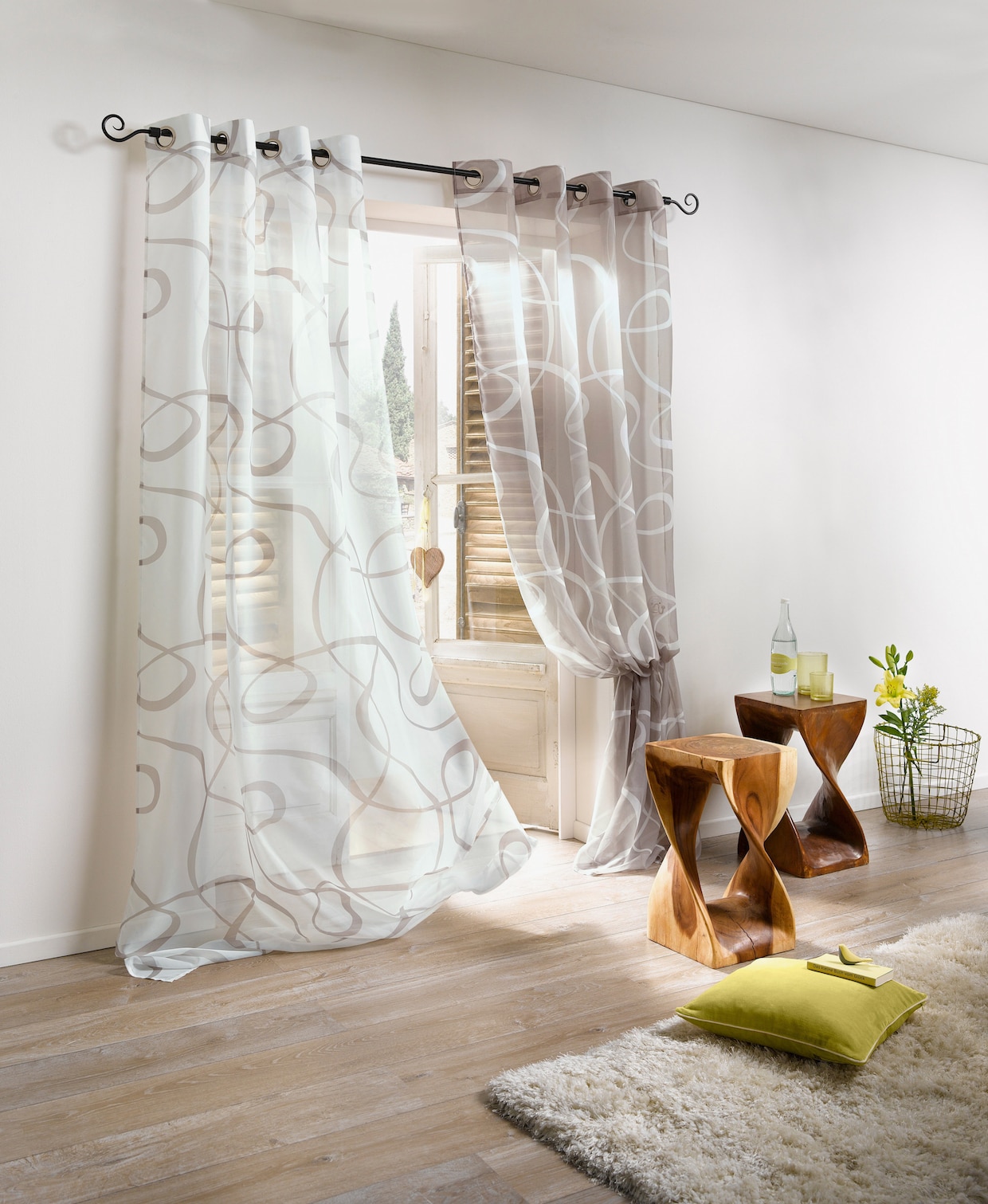 heine home Dekostore - taupe-weiss