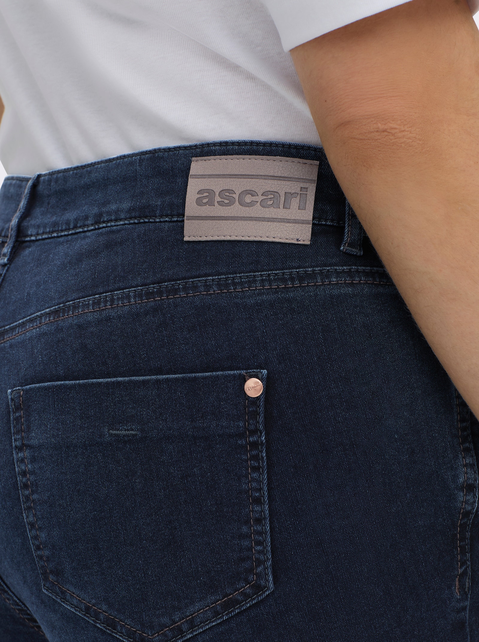 Ascari 5-Pocket-Jeans in Stretch-Qualität - blue-stone-washed