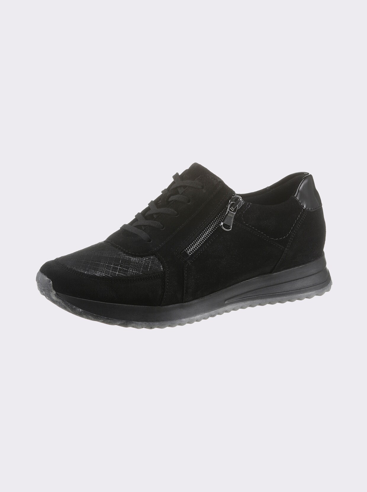 Waldläufer Schnürschuh - schwarz