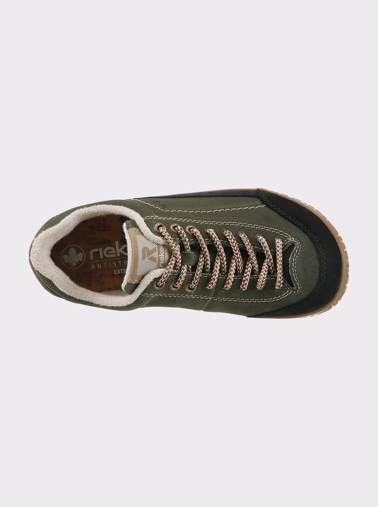 Rieker Sneaker aus Veloursleder - khaki