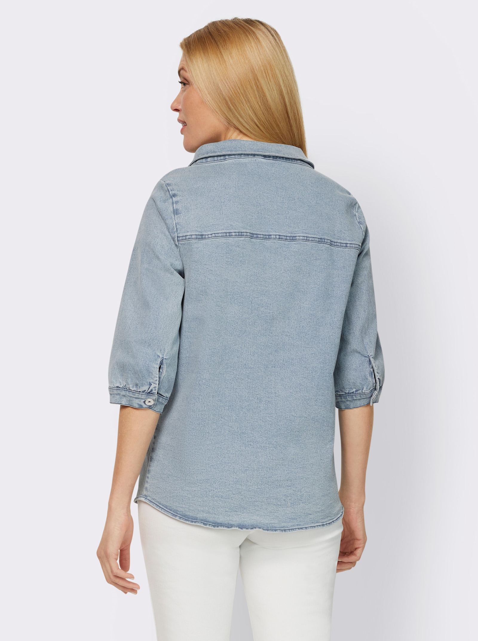 heine Jeansbluse in leichter Used-Waschung - blue-bleached