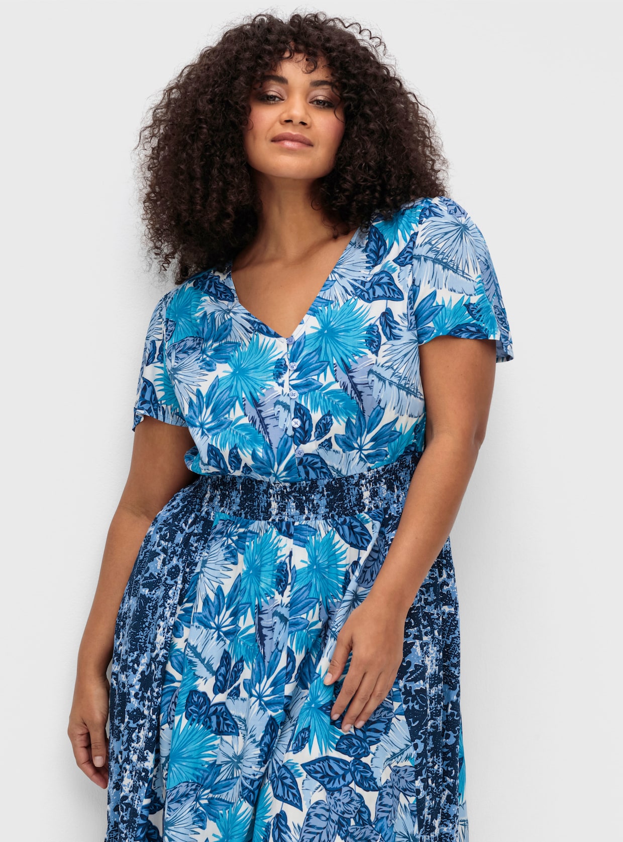 sheego by Joe Browns Jurk - blauw gedessineerd