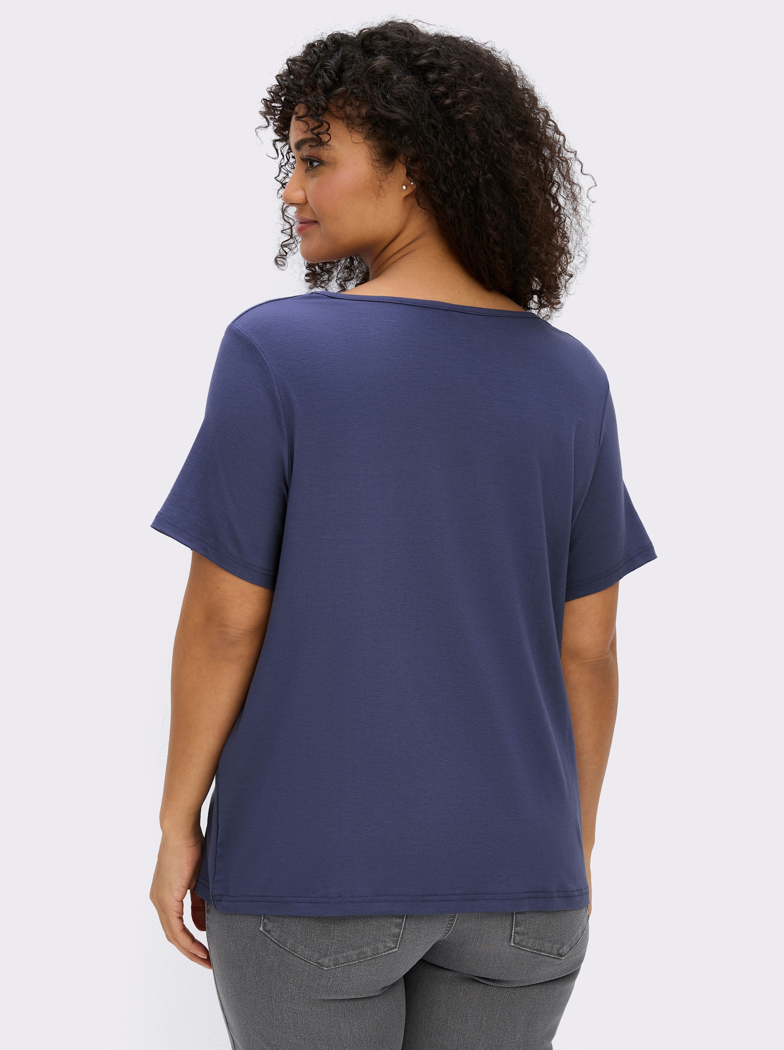 Wasserfallshirt mit kurzen Ärmeln - beere