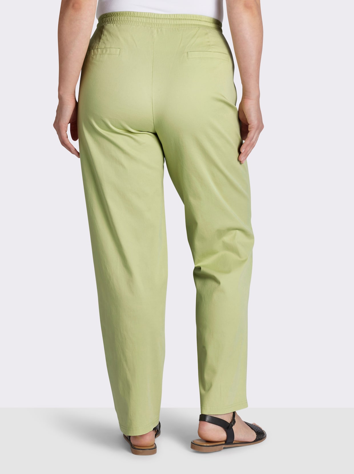 sheego Jogg Pants mit Lurex-Kordel - pistazie