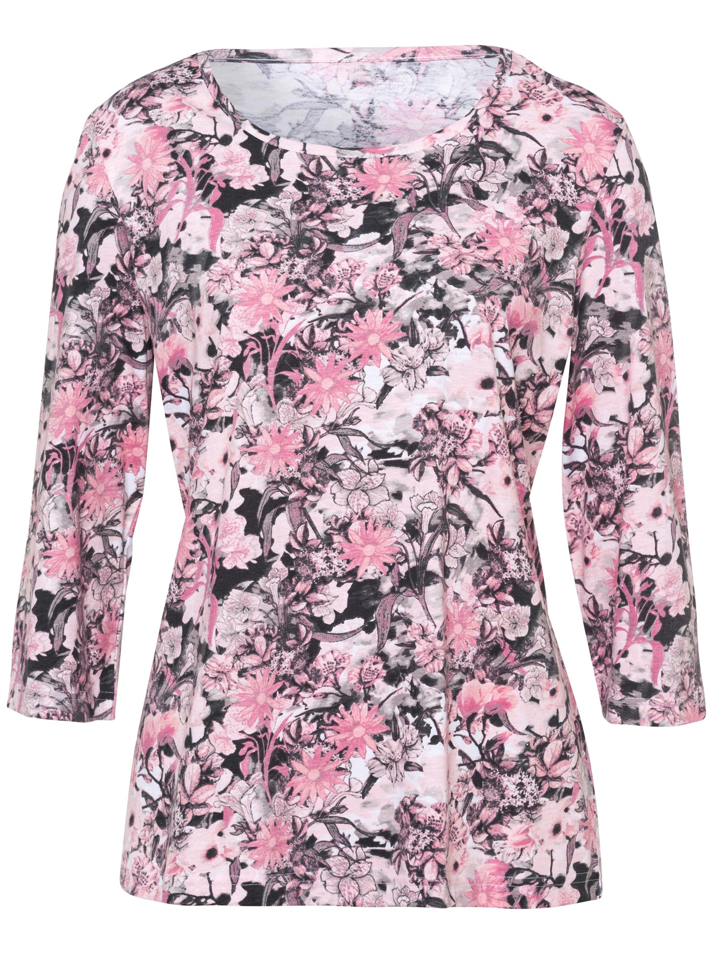 Shirt - rosé-grau-bedruckt