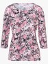 Shirt - rosé-grau-bedruckt