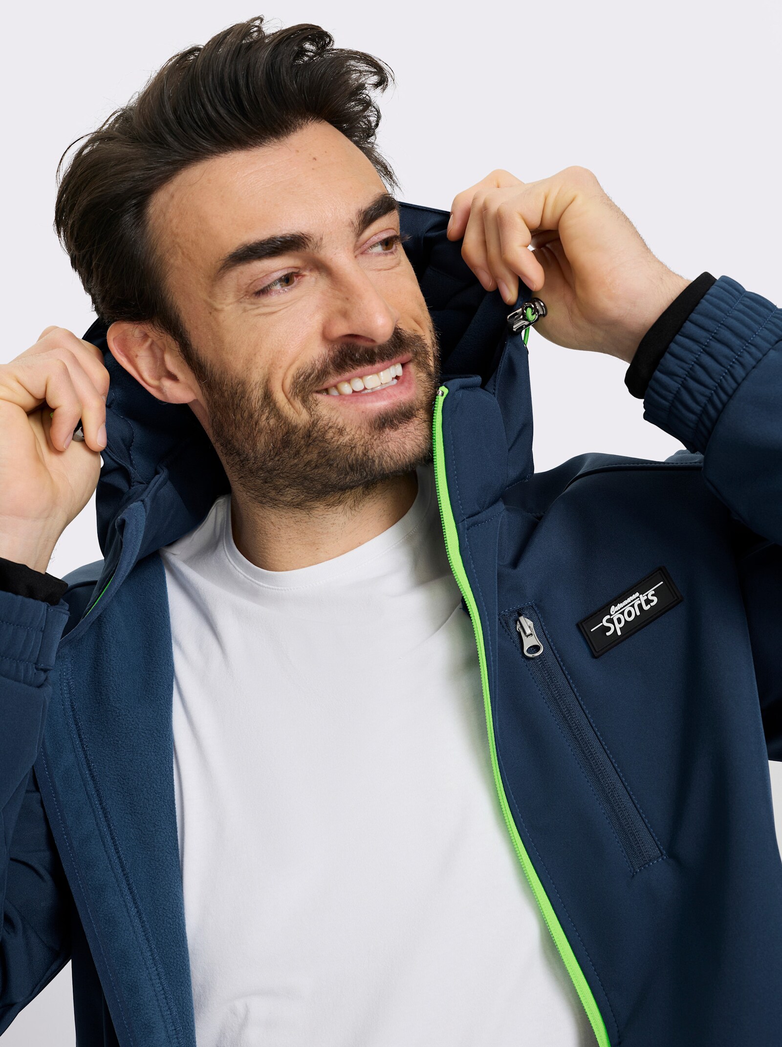 Catamaran Sports Softshelljacke mit abnehmbarer Kapuze - dunkelblau