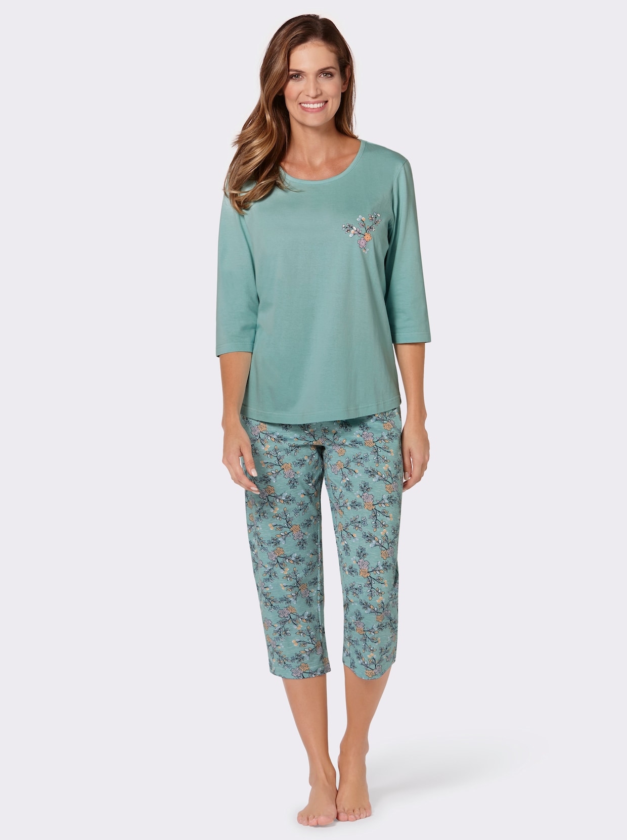 wäschepur Pyjamas - lindgrön + blekblå