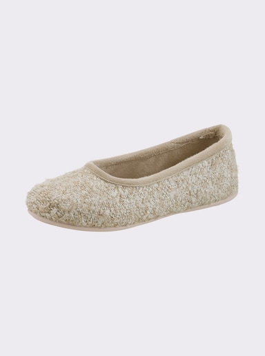 Ballerina mit Effektgarn, warm gefüttert - ecru