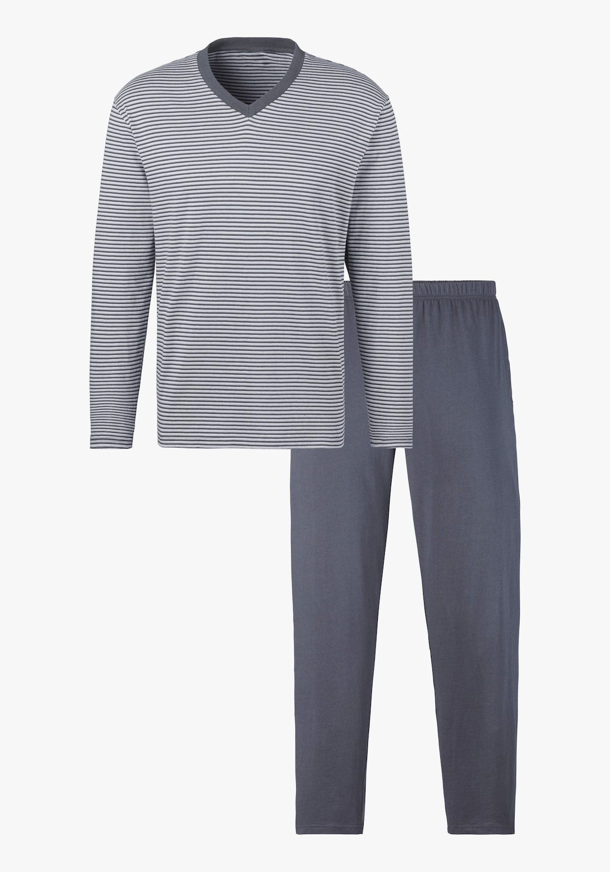 Pyjama - blau-marine, grau-anthrazit