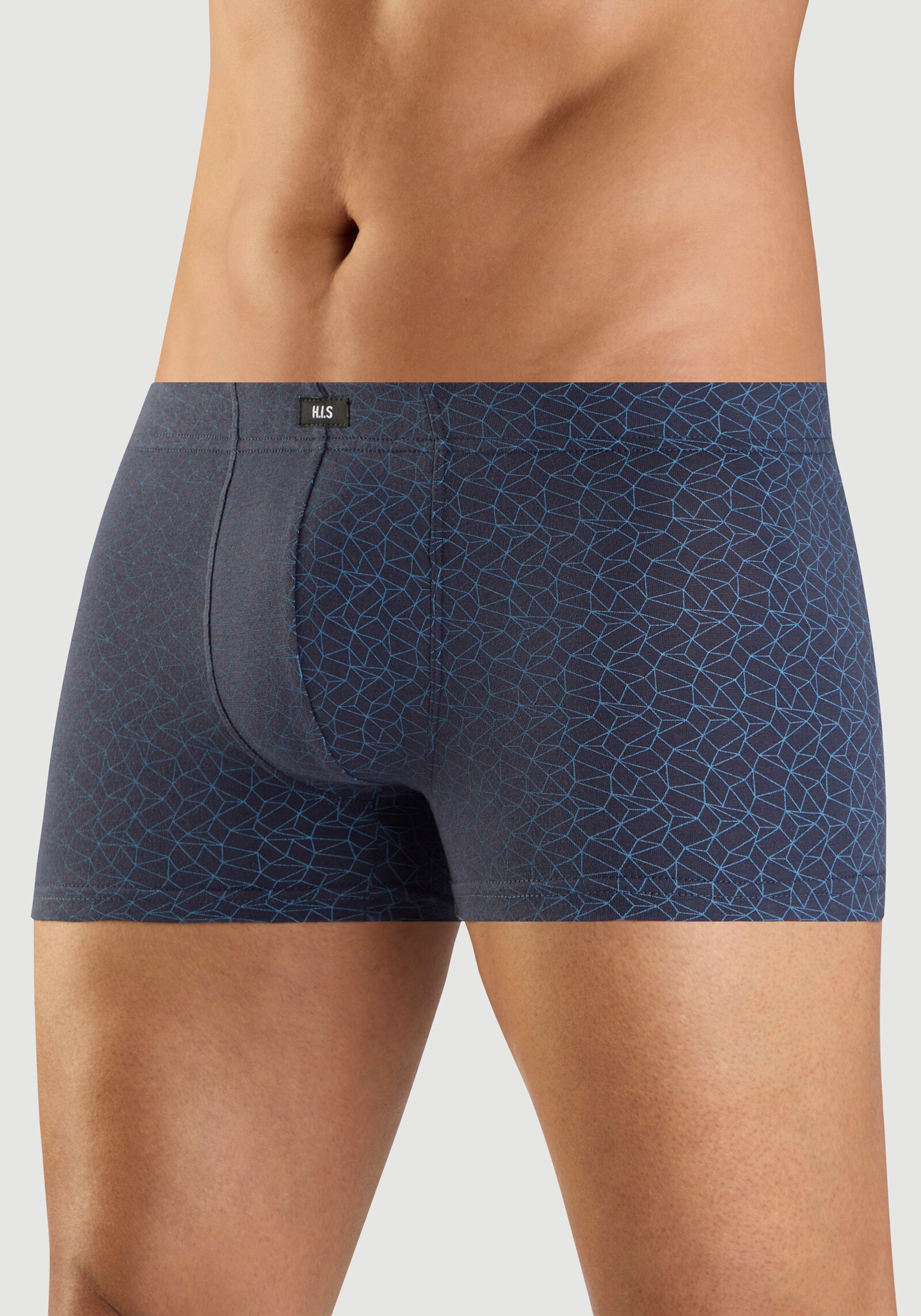 H.I.S Boxer - blau/navy/hellblau/navy-blau-gestreift/navy-blau-bedruckt