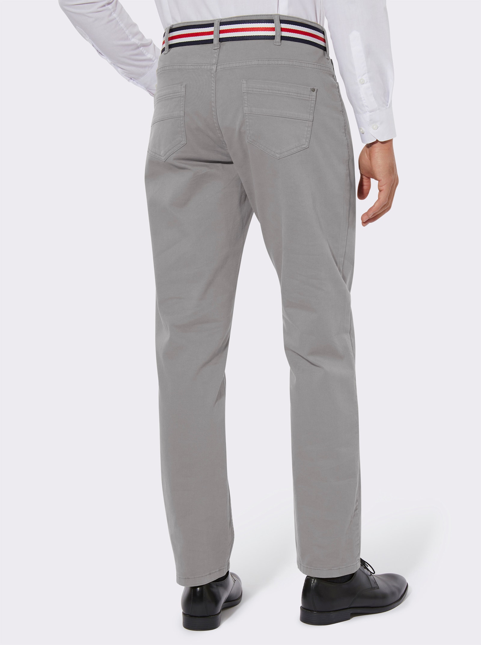 5-pocketjeans van twill - grijs