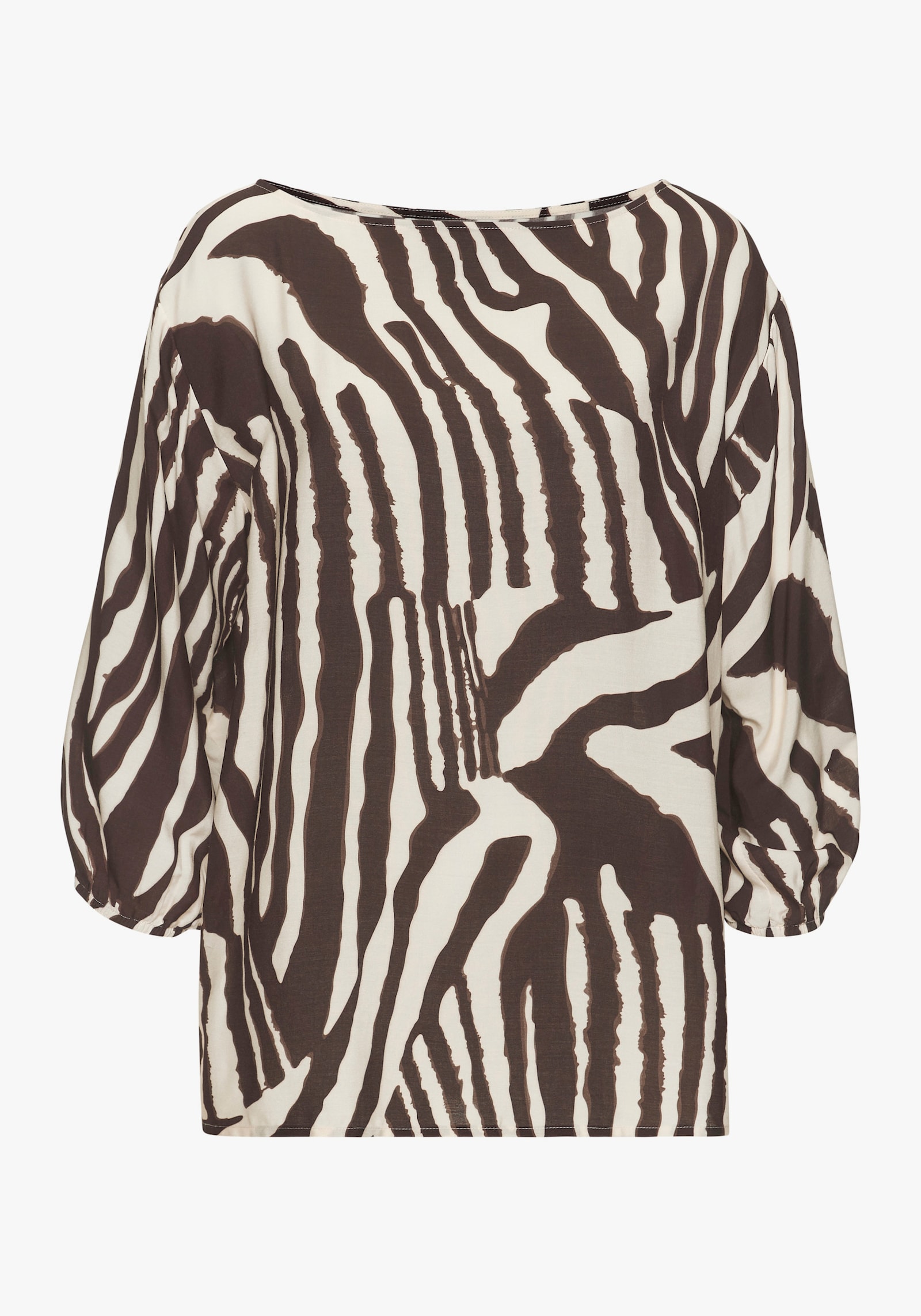 LASCANA Schlupfbluse - creme-braun bedruckt