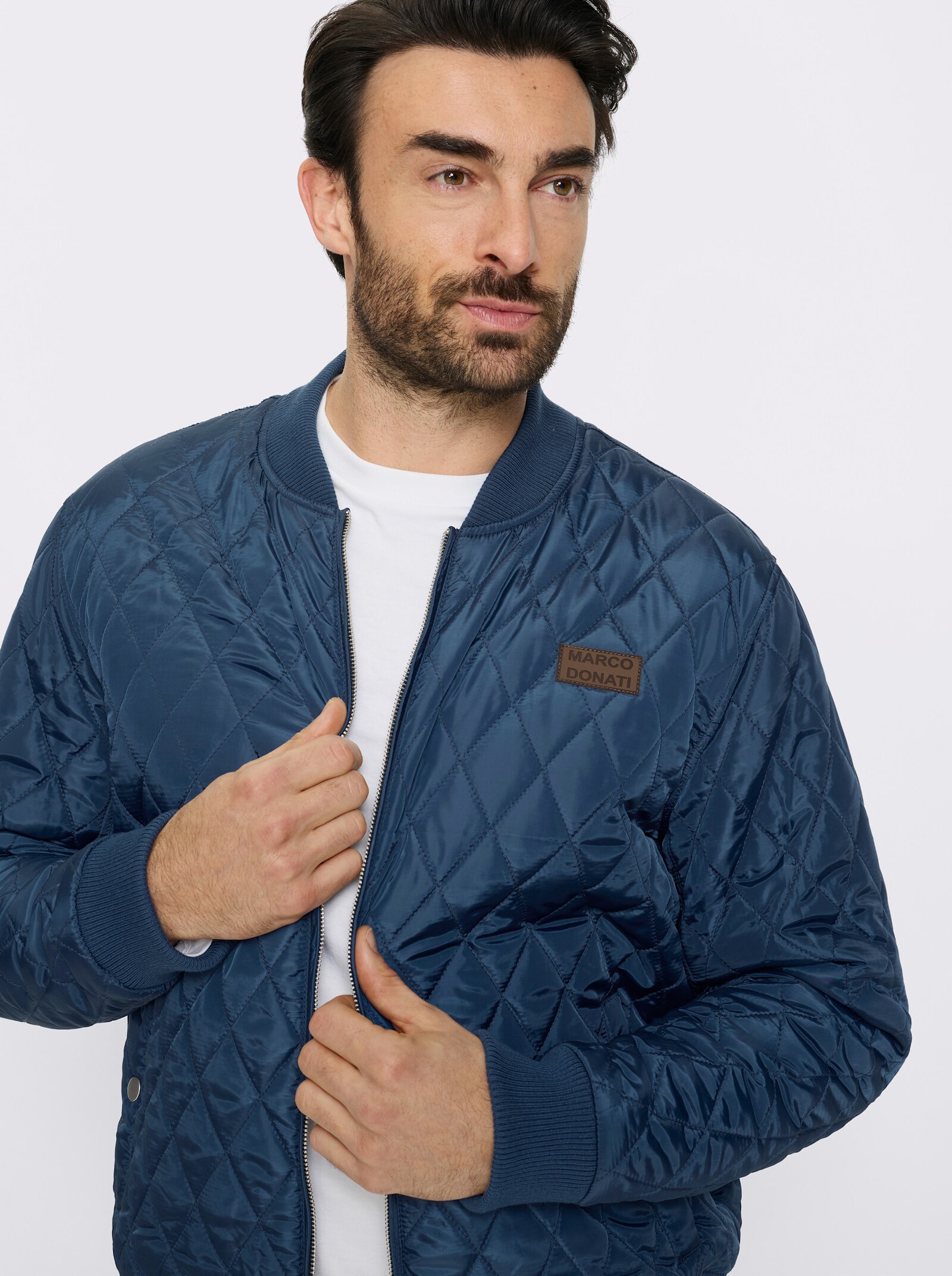 Marco Donati Steppjacke mit Rautensteppung - dunkelblau