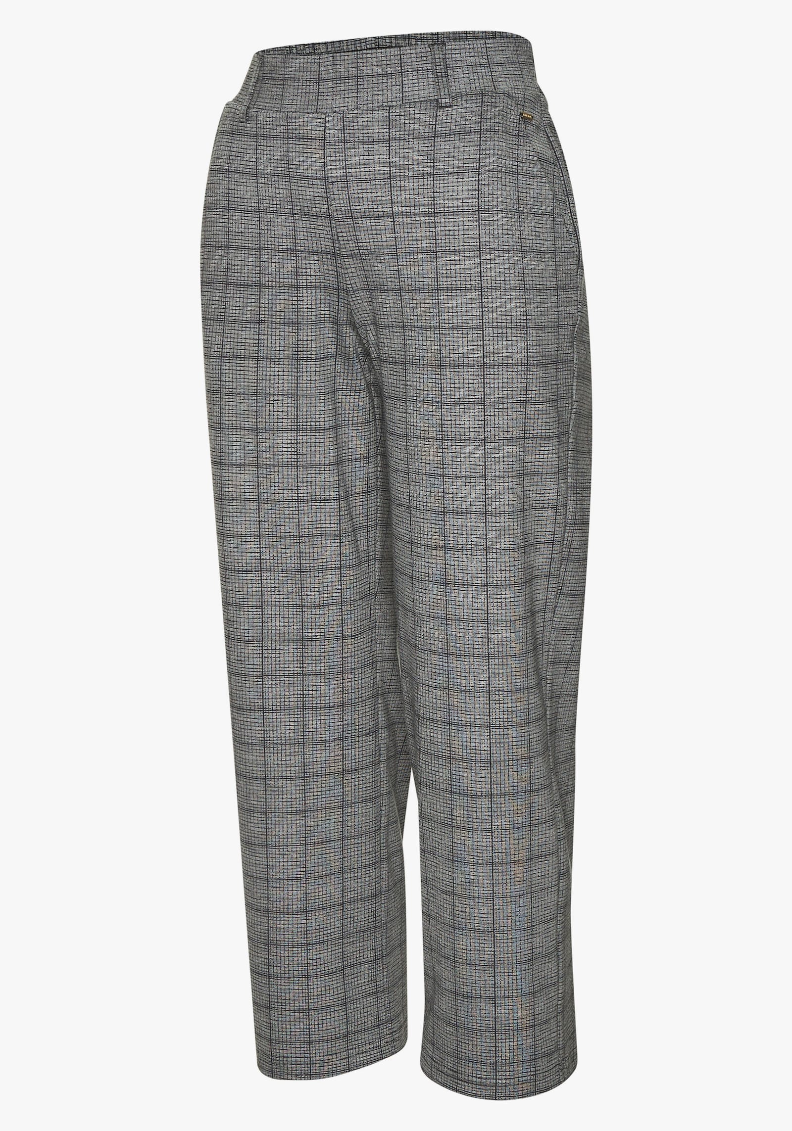 LASCANA Pantalon large - gris à carreaux