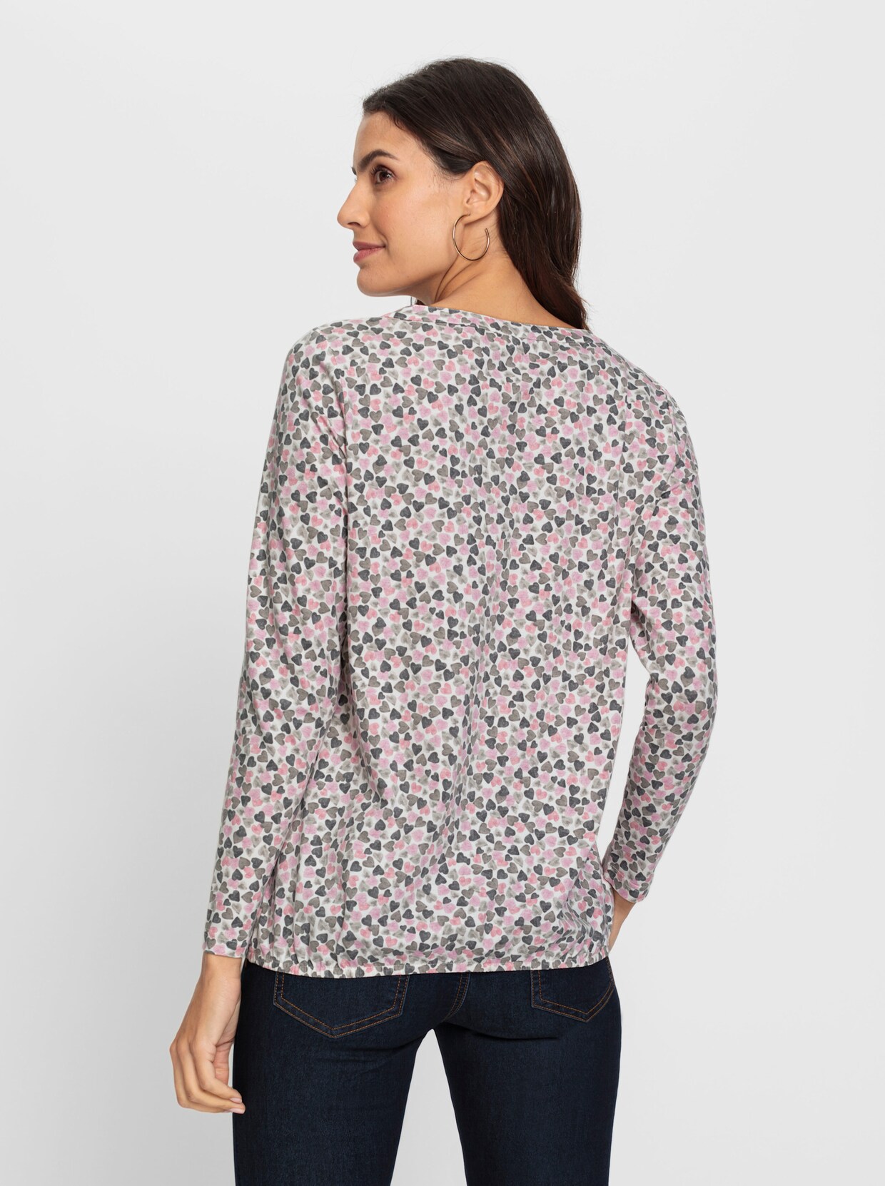 Shirt - hortensie-grau-bedruckt