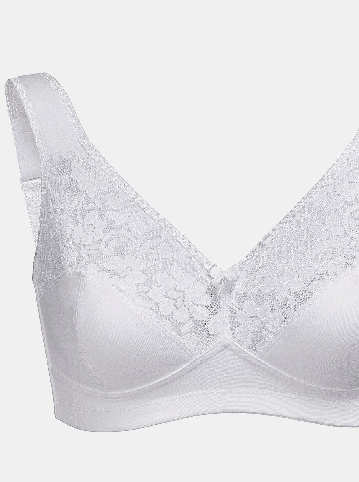 Susa Soutien-gorge large sans armatures - blanc + noir