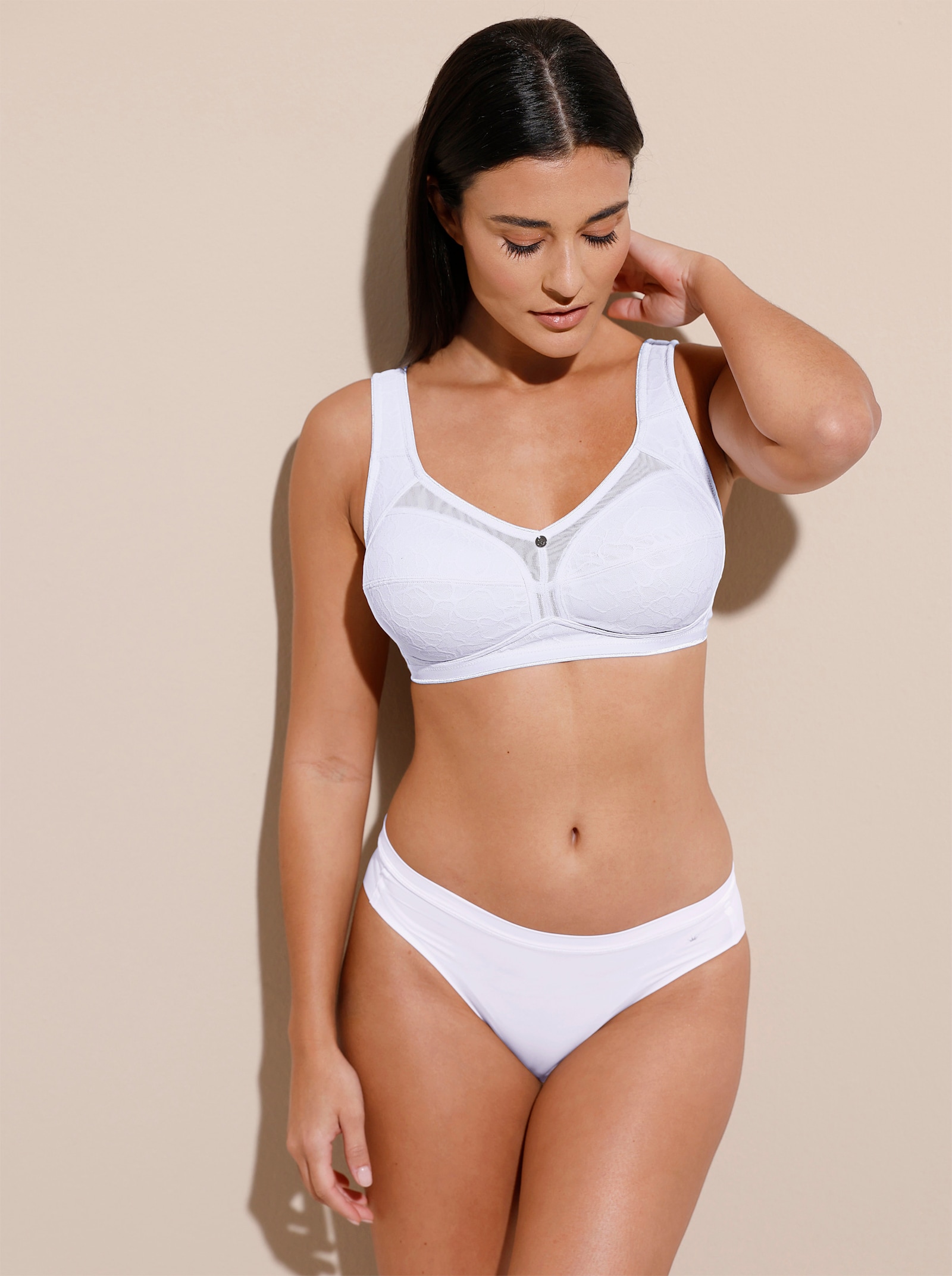 wäschepur Soutien-gorge large sans armatures - blanc