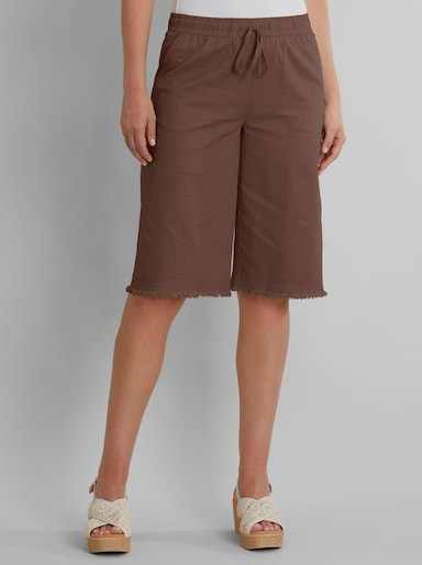 heine Shorts mit Fransen - schoko