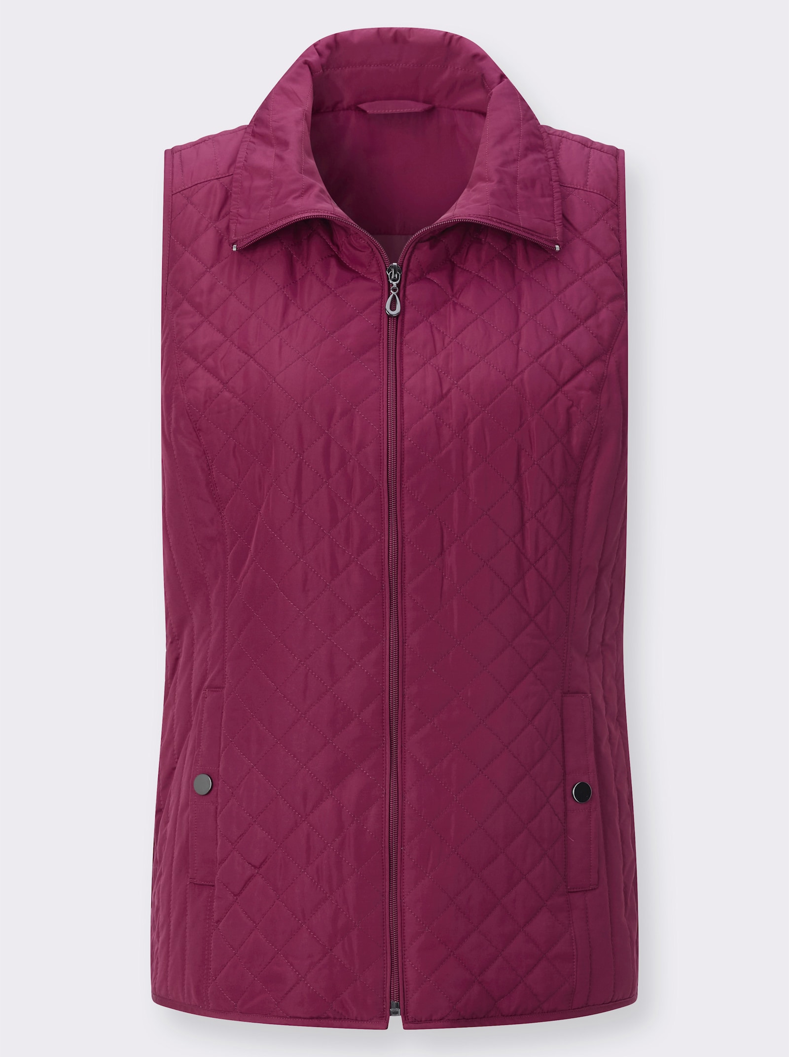 Steppweste mit 2 Taschen - malve