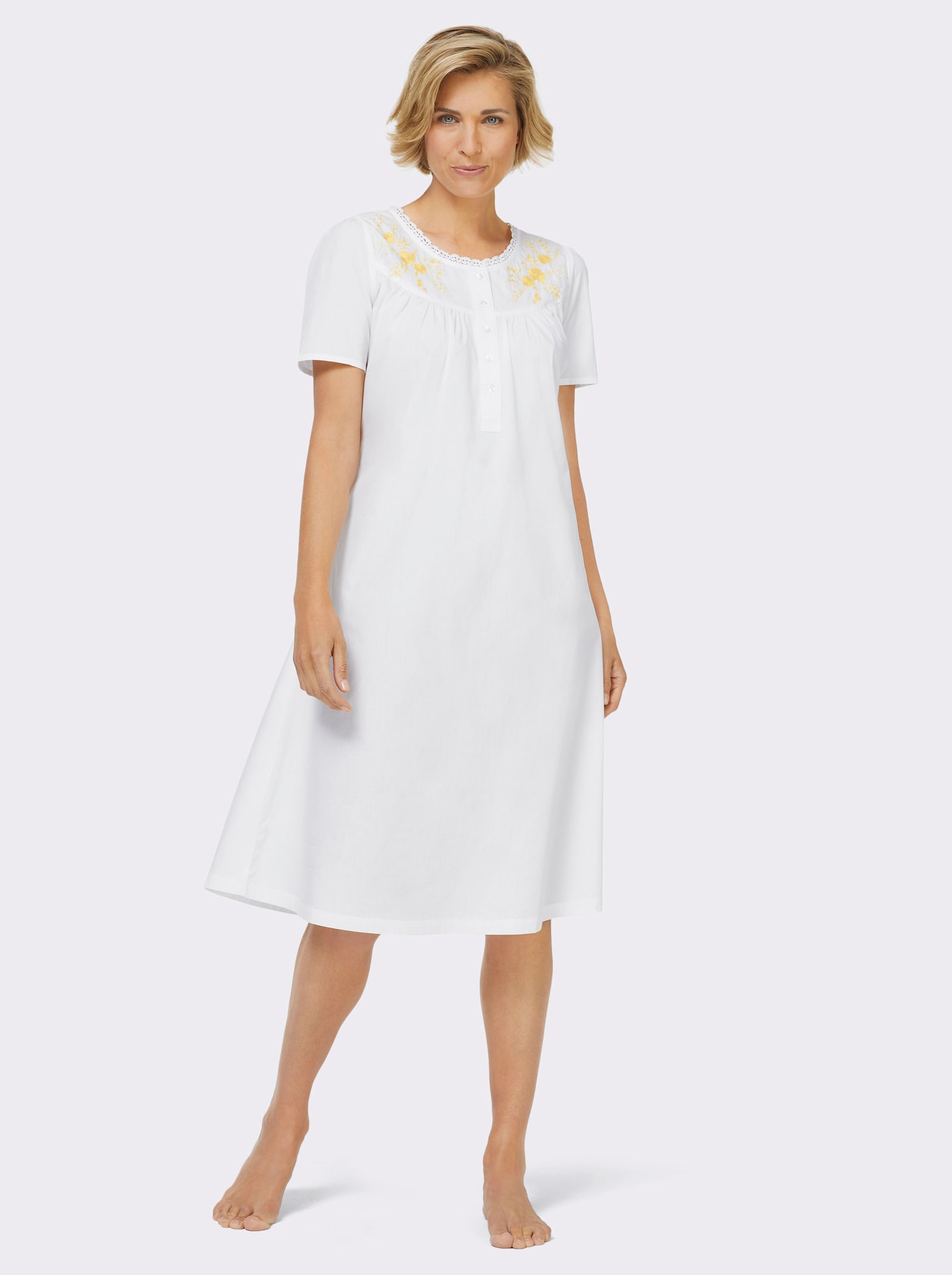 wäschepur Nachthemd in Batist-Qualität - weiss