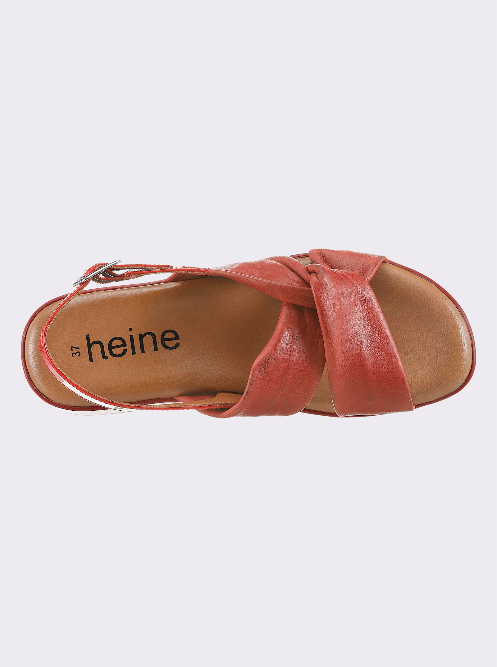 heine Sandale - rot-weiß