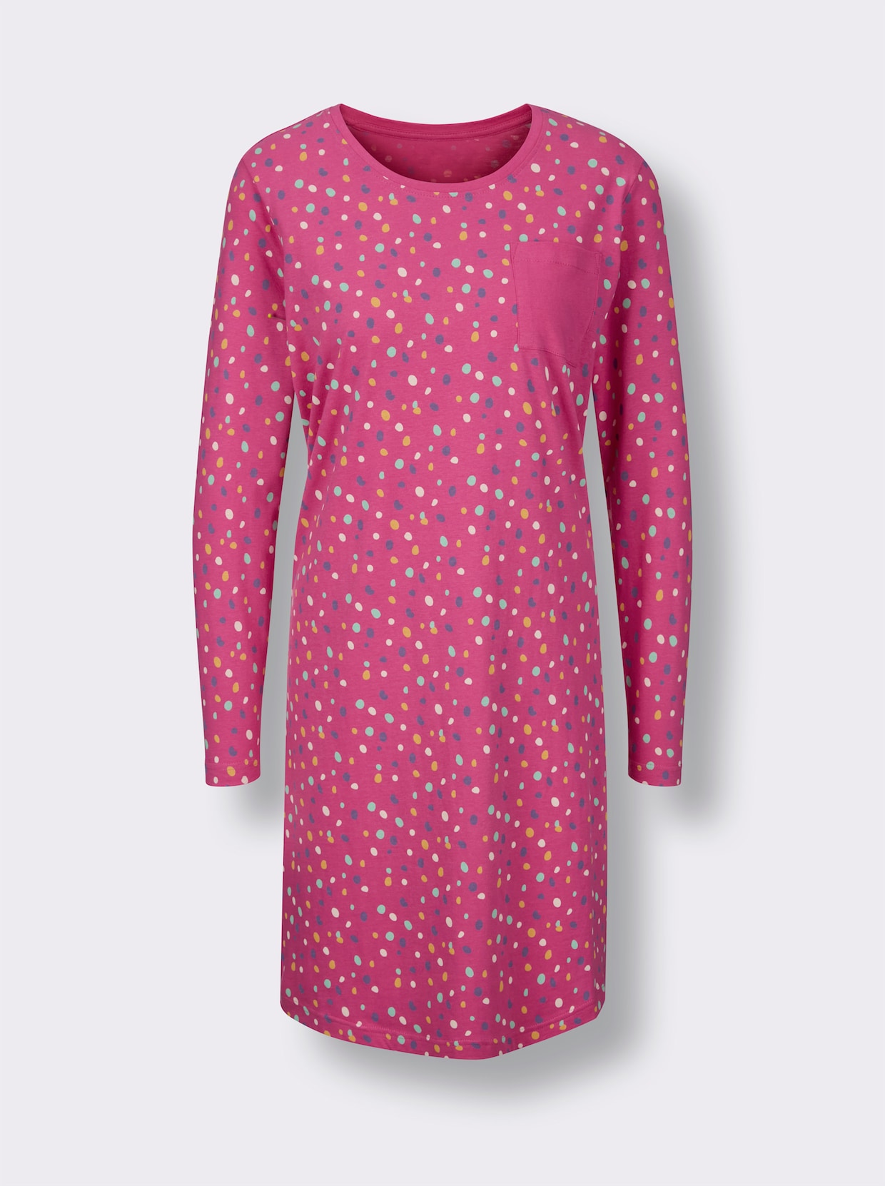 wäschepur Slaapshirts - fuchsia bedrukt + fuchsia
