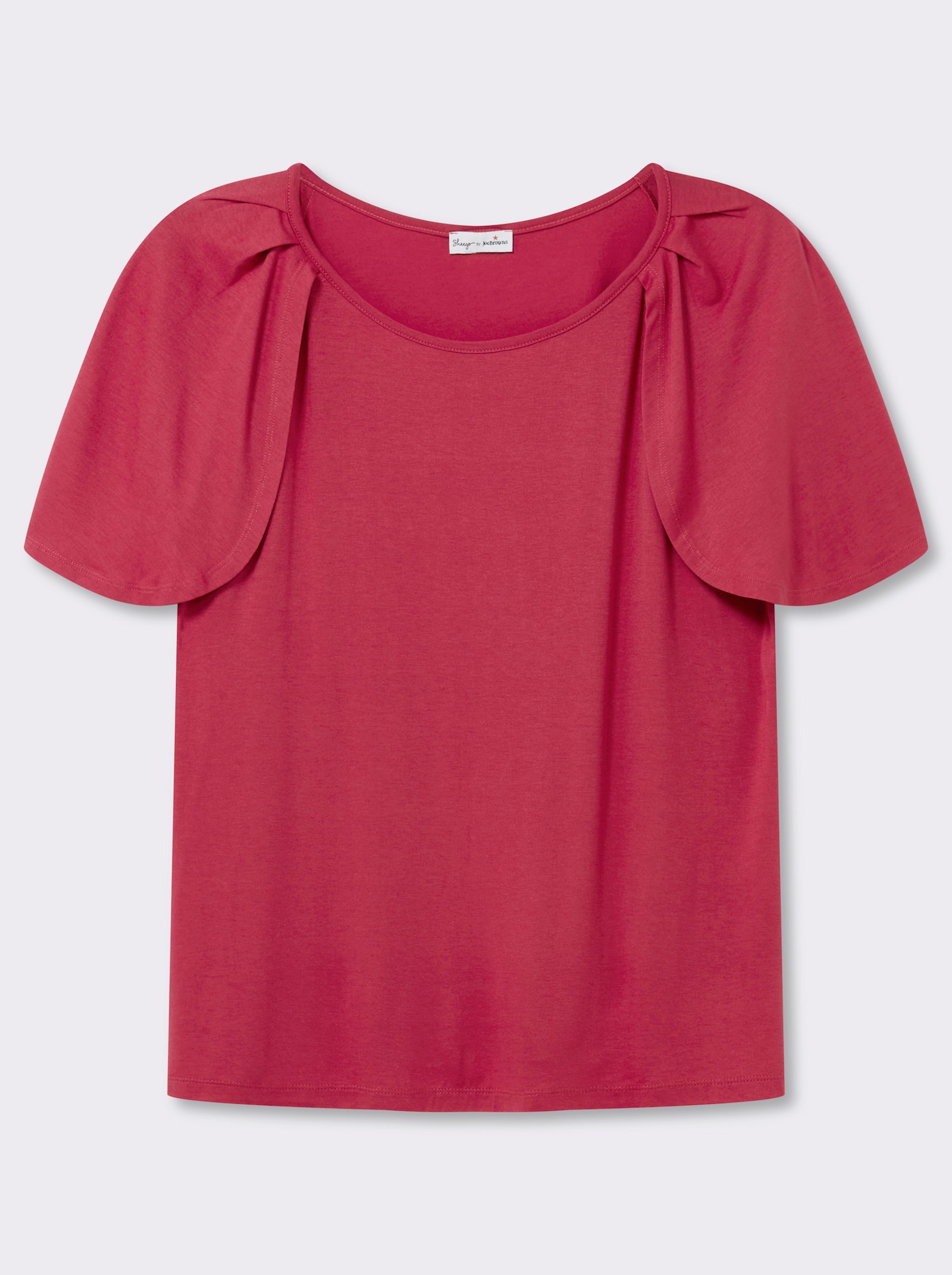 sheego Shirt met openvallende mouwen - aardbei