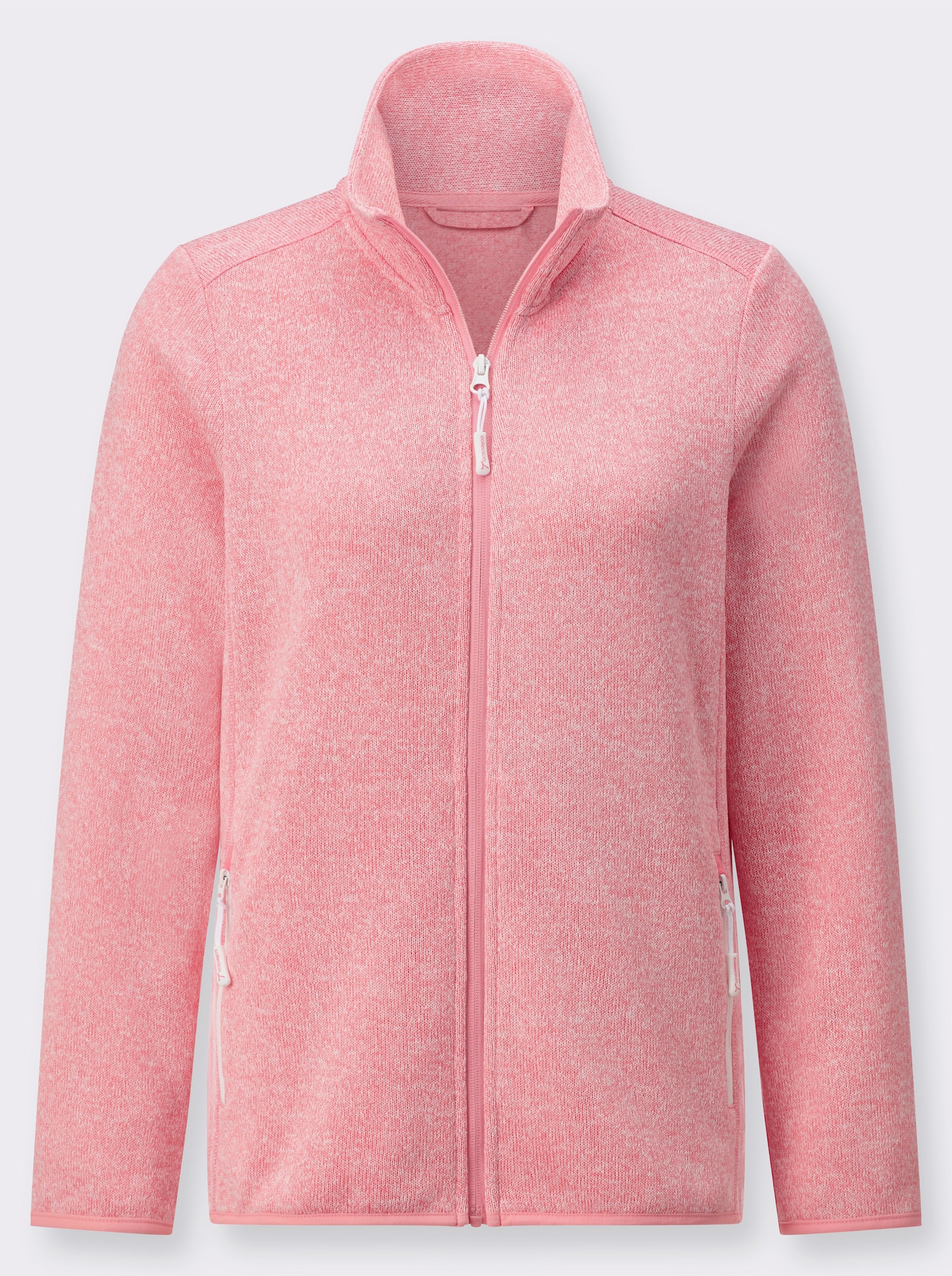 Fleecejacke mit durchgehendem Reißverschluss - flamingo-ecru-meliert