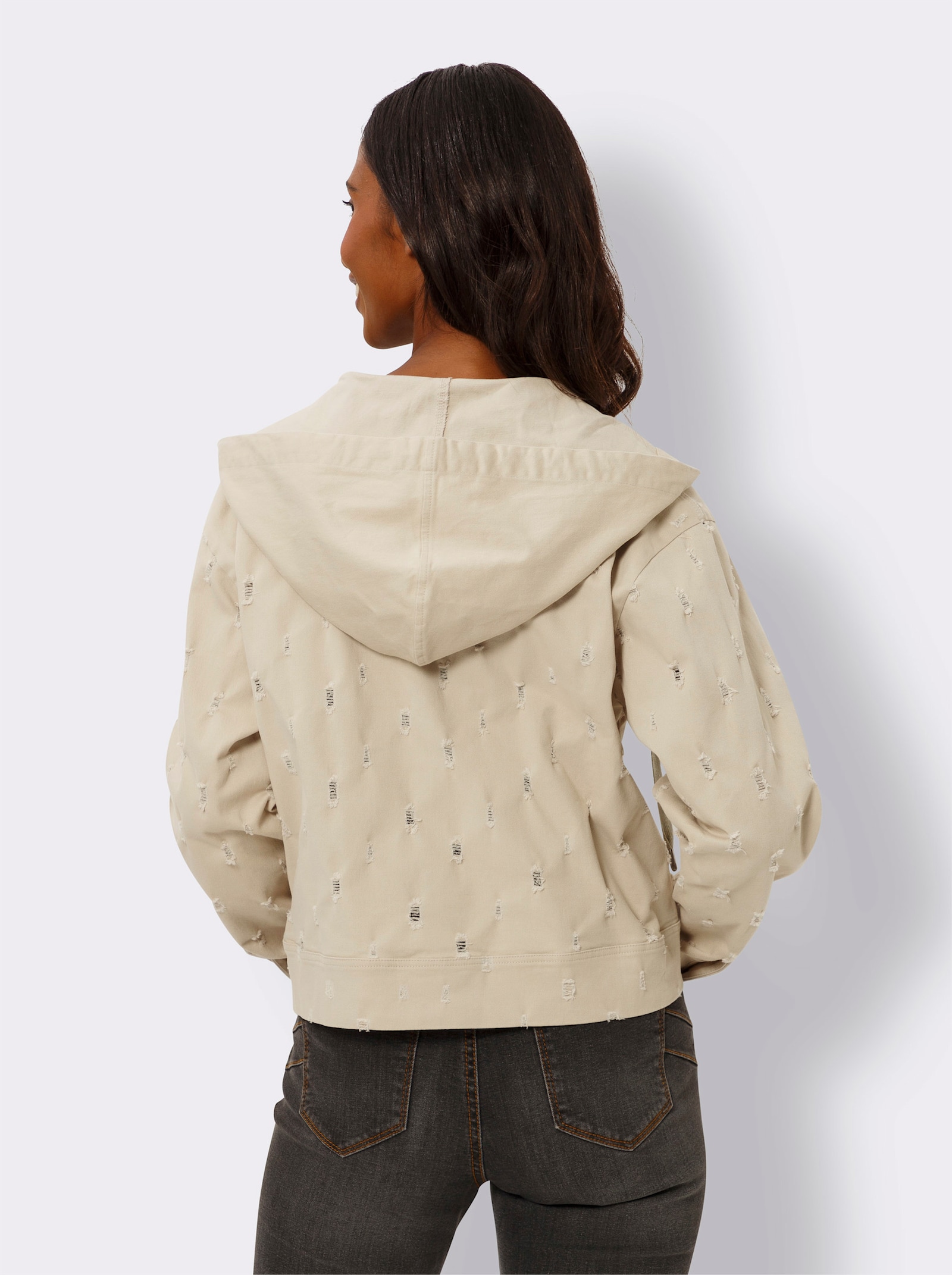 heine Vrijetijdsjack van twill - zand