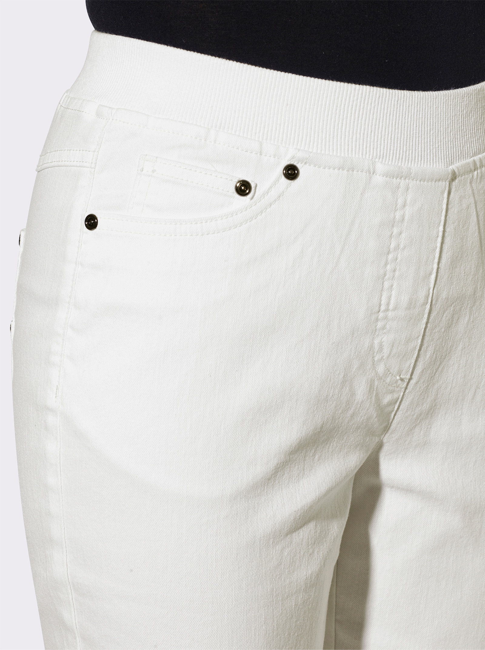 7/8 džínsy - biela