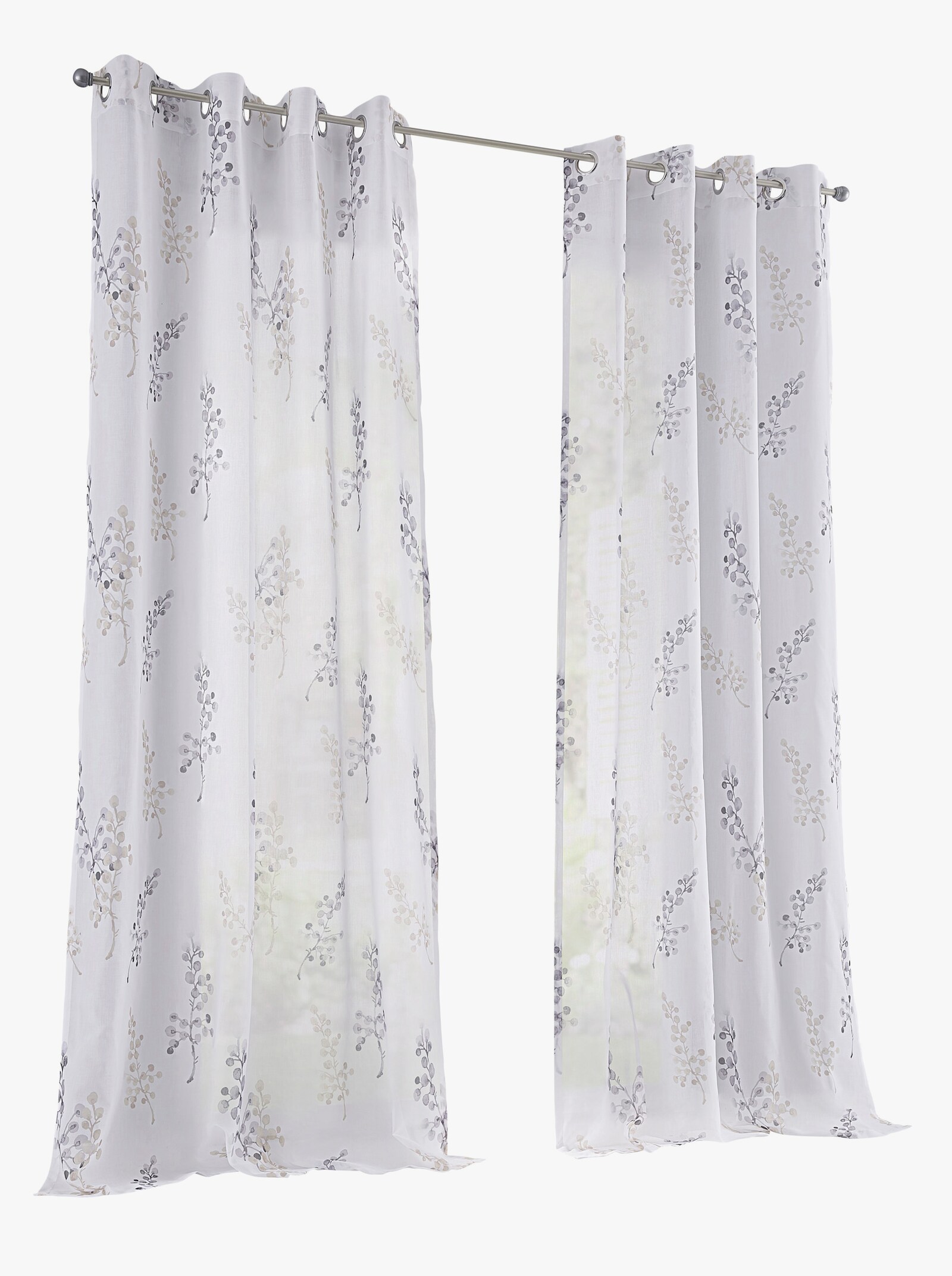 heine home Dekostore - taupe-weiß