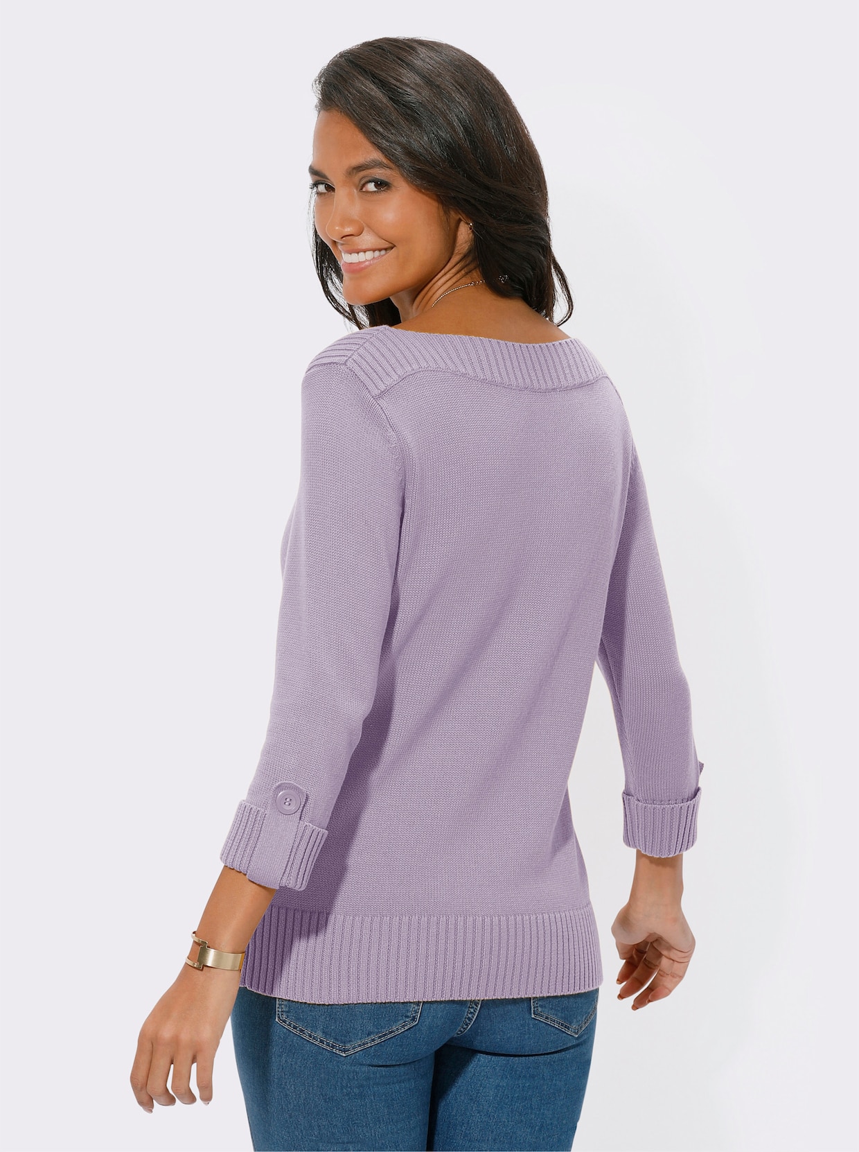 Pullover met 3/4-mouwen - lila