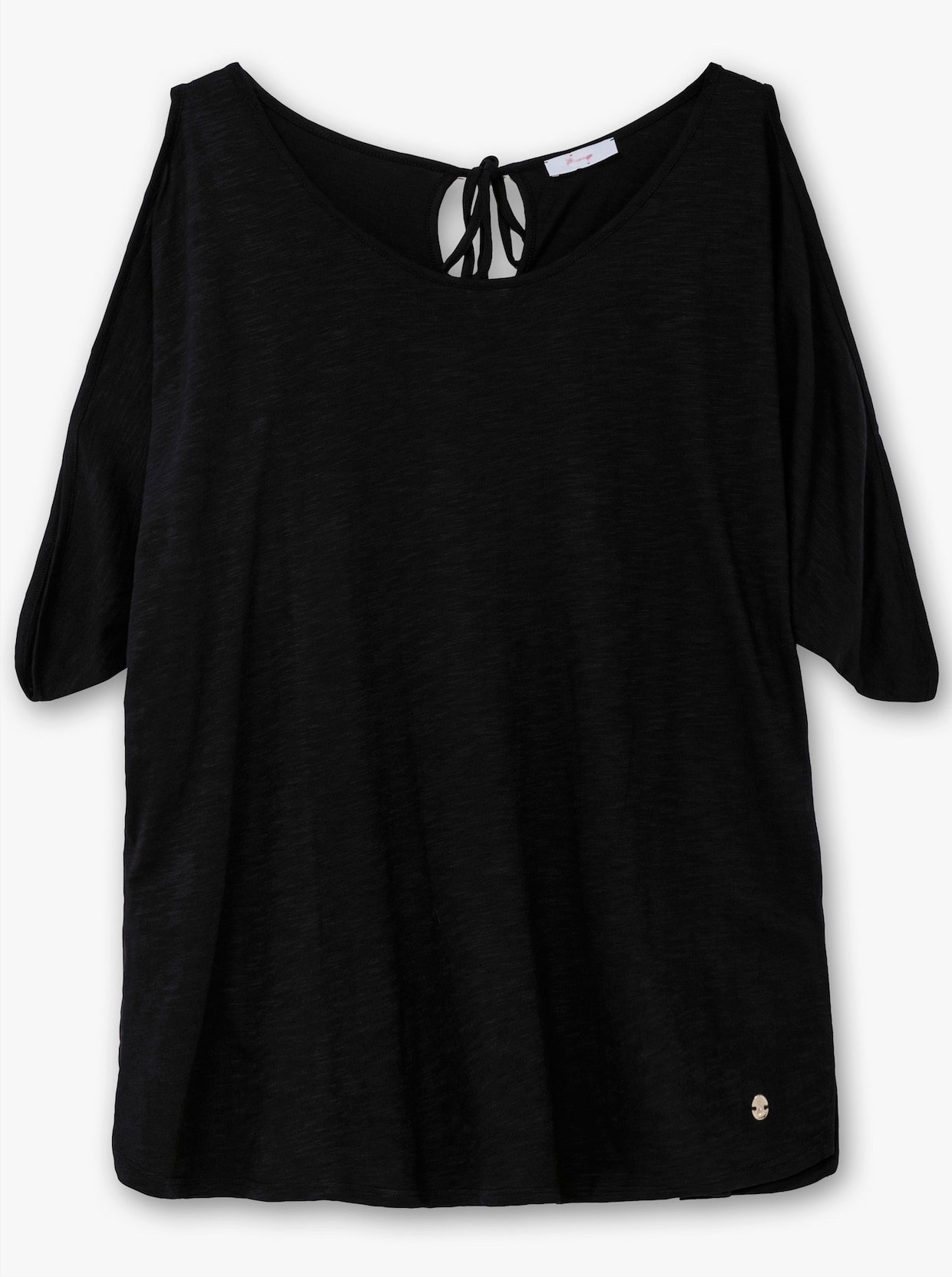 sheego Fledermausshirt - schwarz