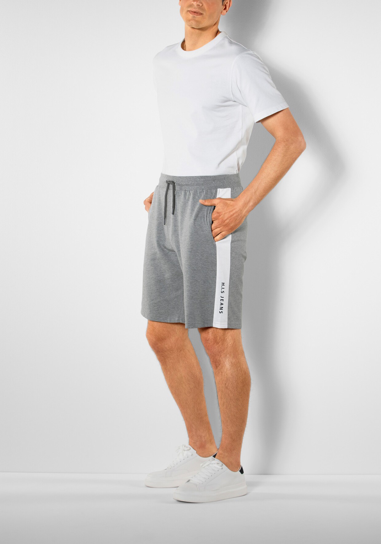 H.I.S Sweatshorts - grau-meliert