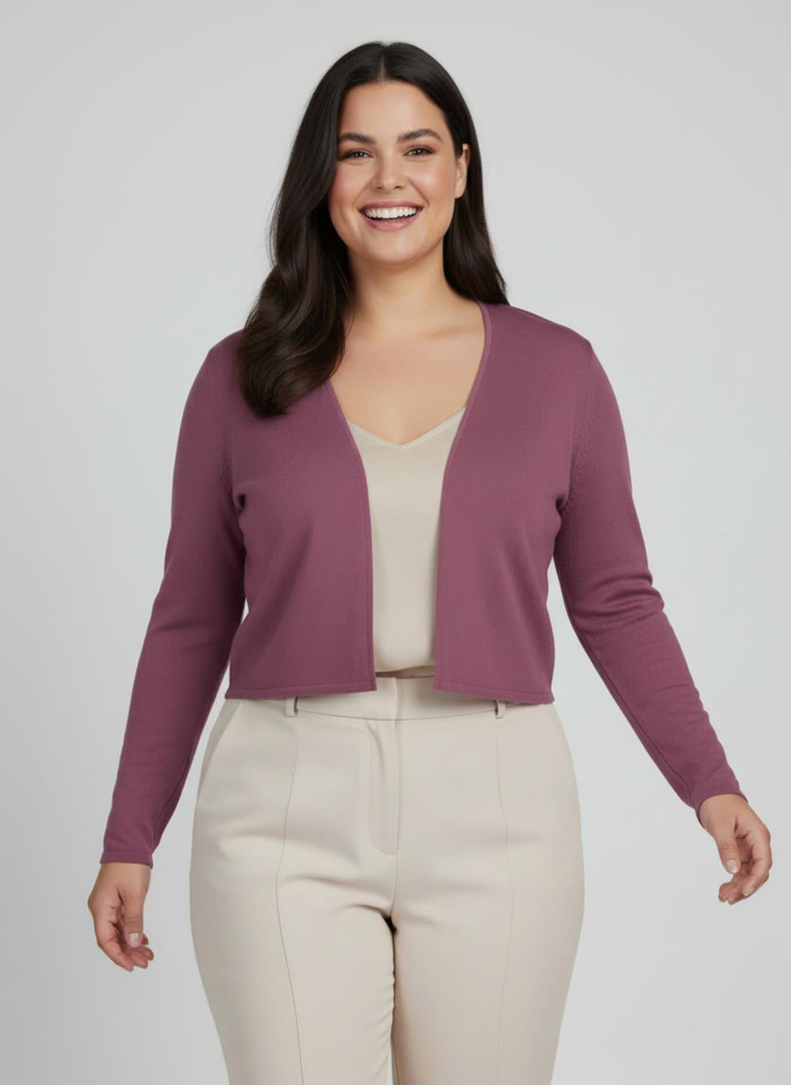 Bolero Feinstrick-Qualität, verschlusslos - beere