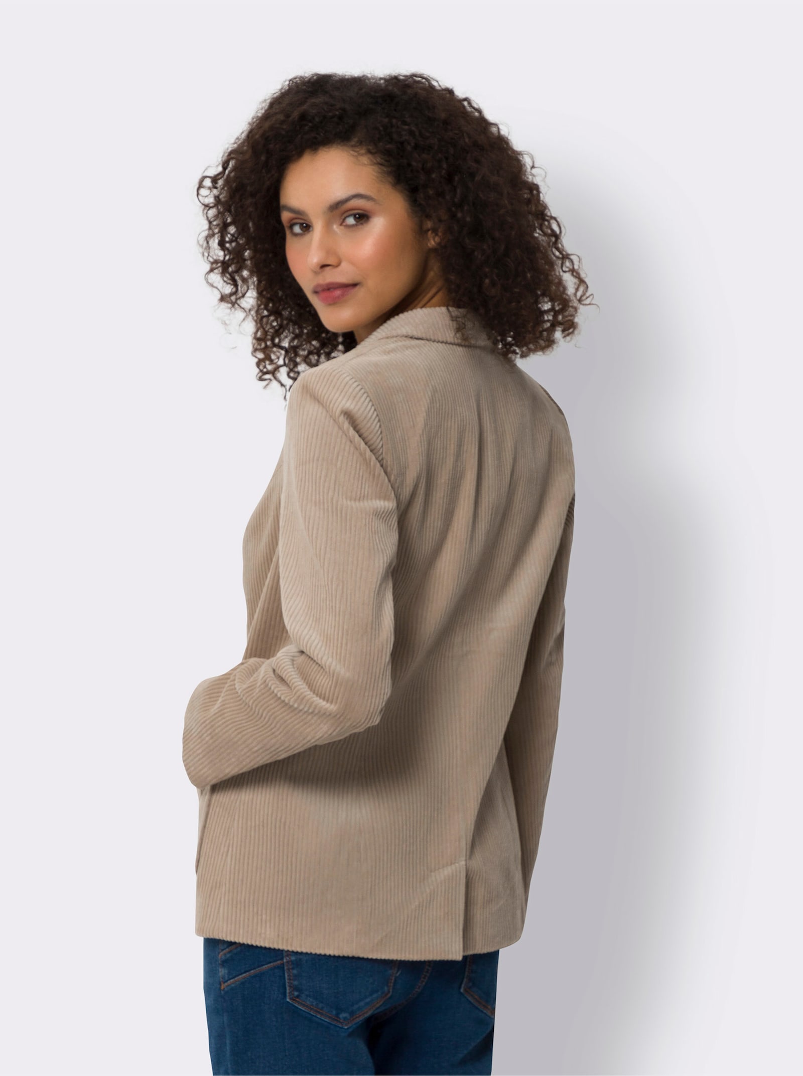 heine Blazer aus Cord - beige