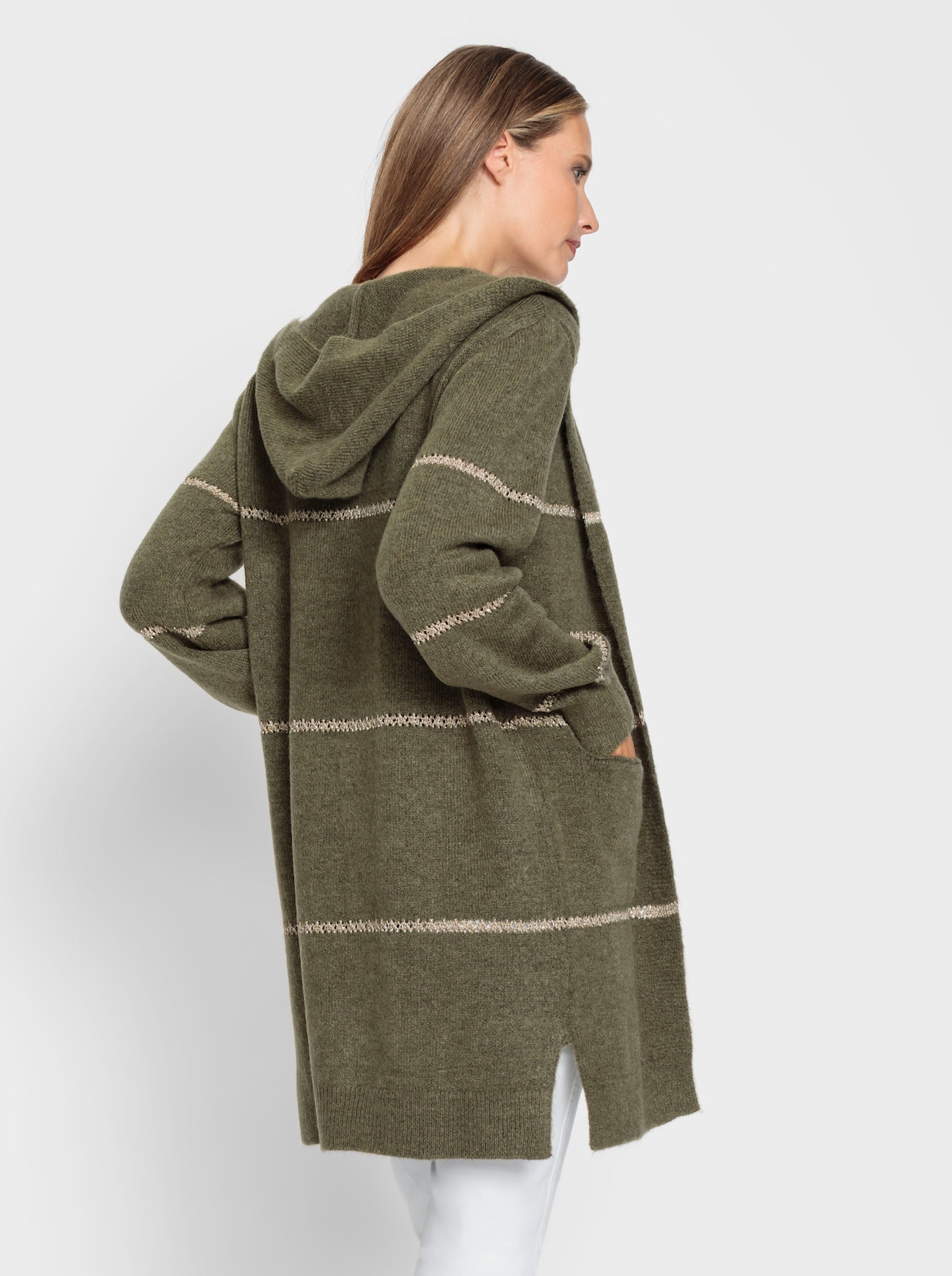 heine Strickjacke - oliv