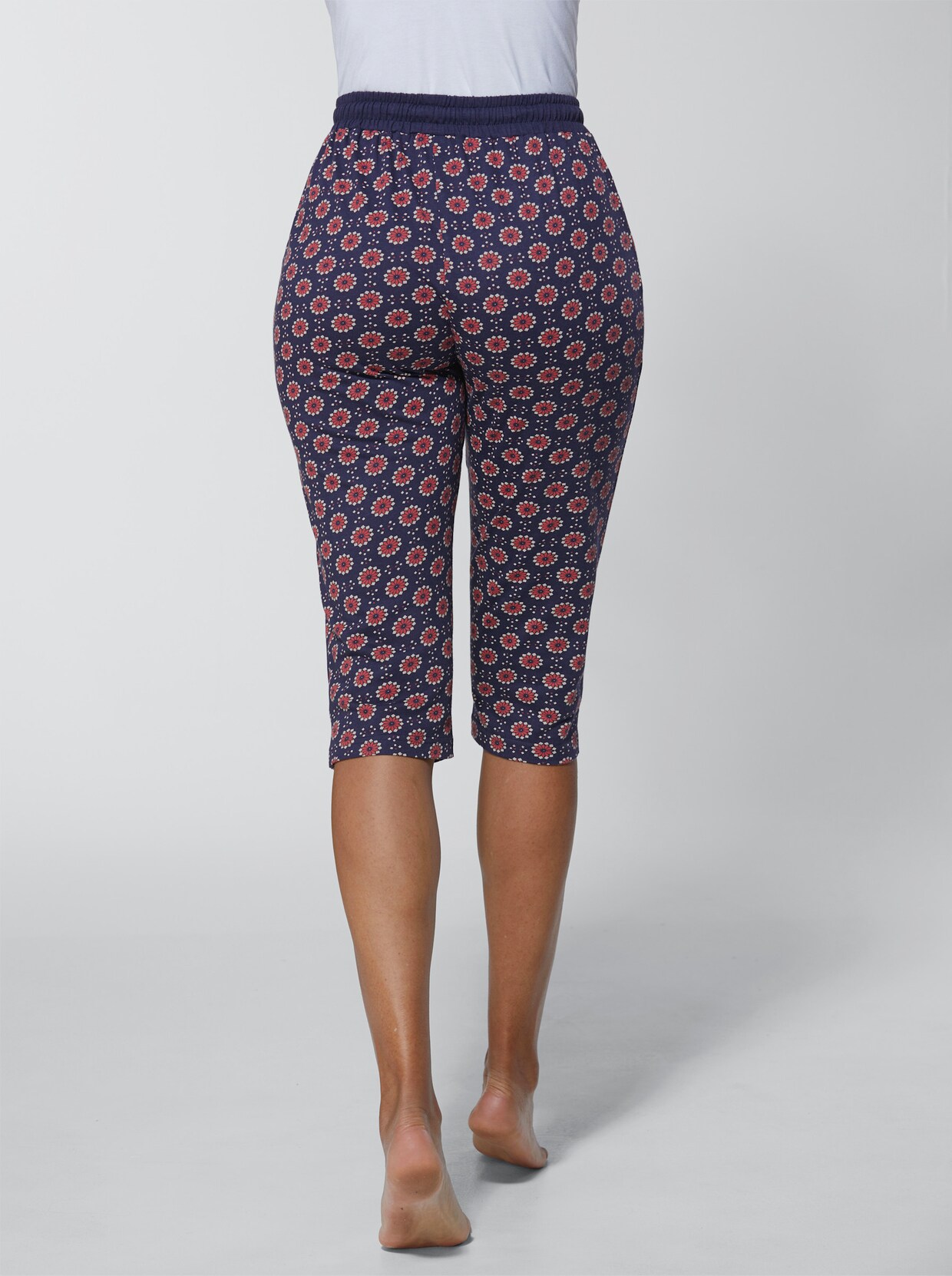 wäschepur Capri-legging - marine geprint
