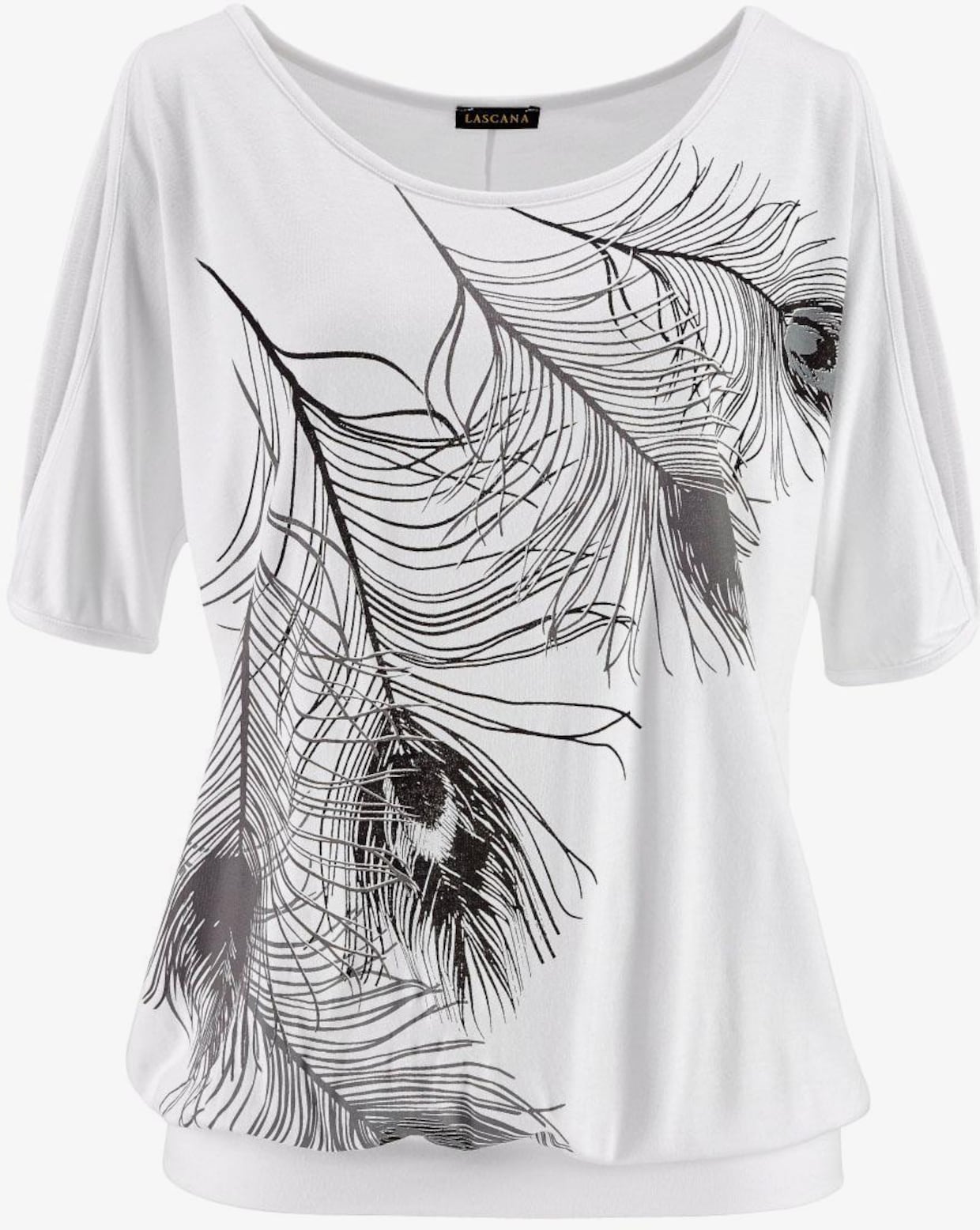 LASCANA Strandshirt - wit geprint