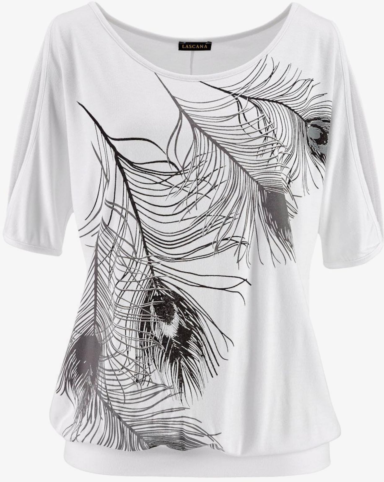 LASCANA T-shirt de plage - blanc imprimé