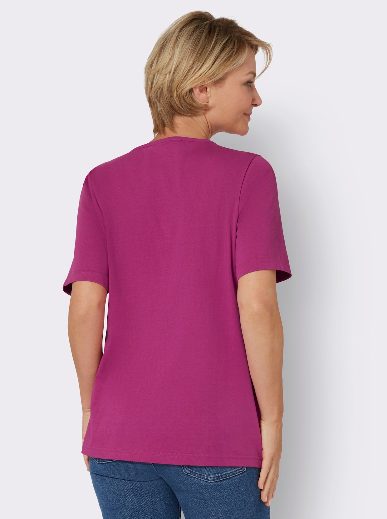 Tričko s krátkymi rukávmi - purpurová