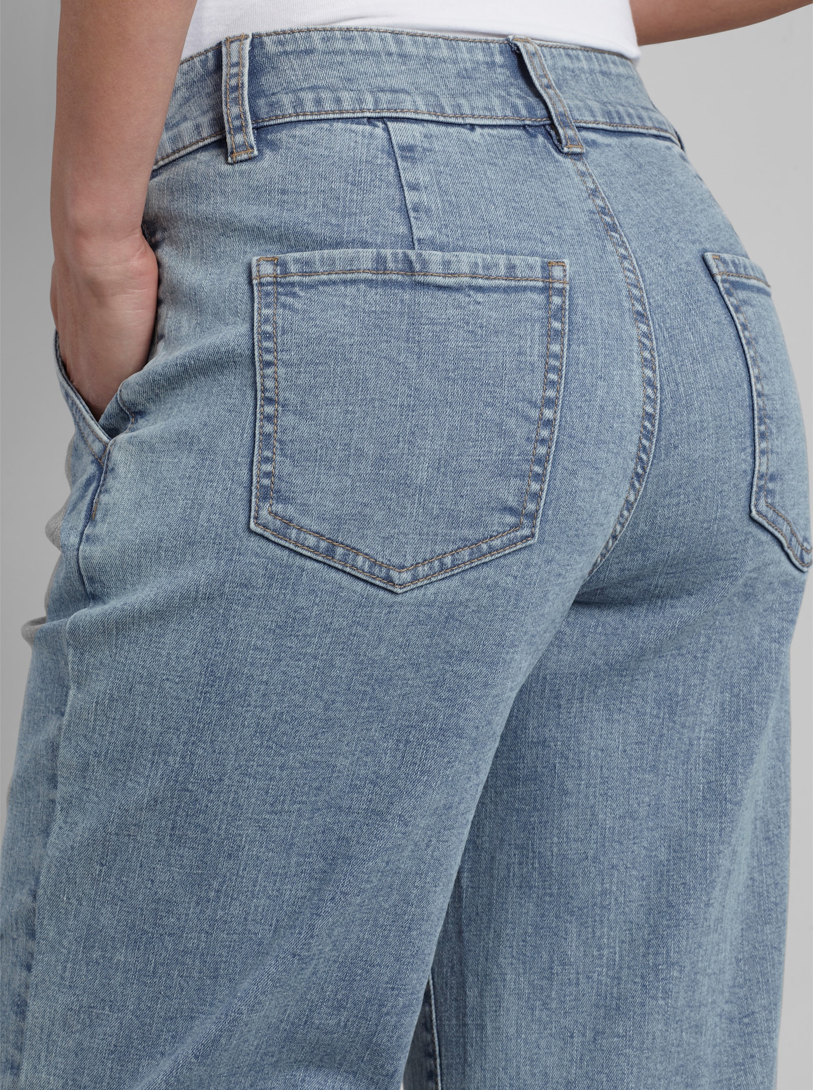 heine Jeans mit weitem Bein - blue-bleached