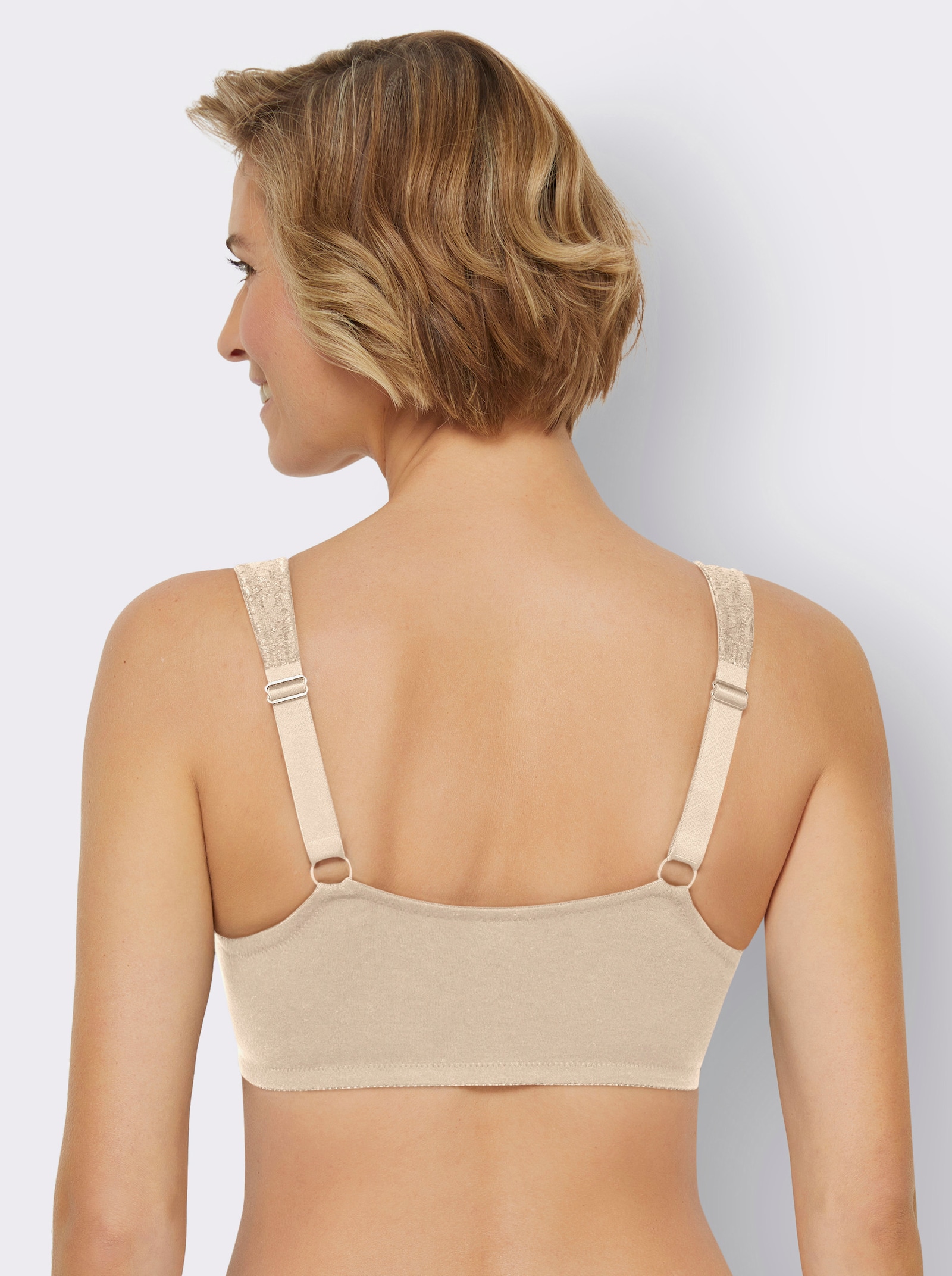 Speidel Vorderverschluss-BH ohne Bügel mit Spitze - puder